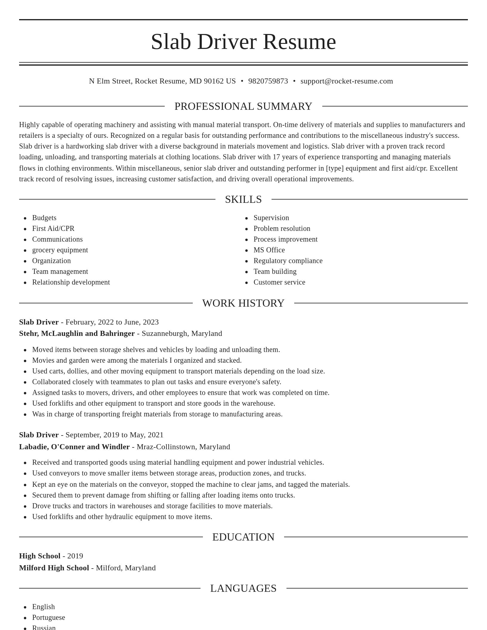 Elegant resume template