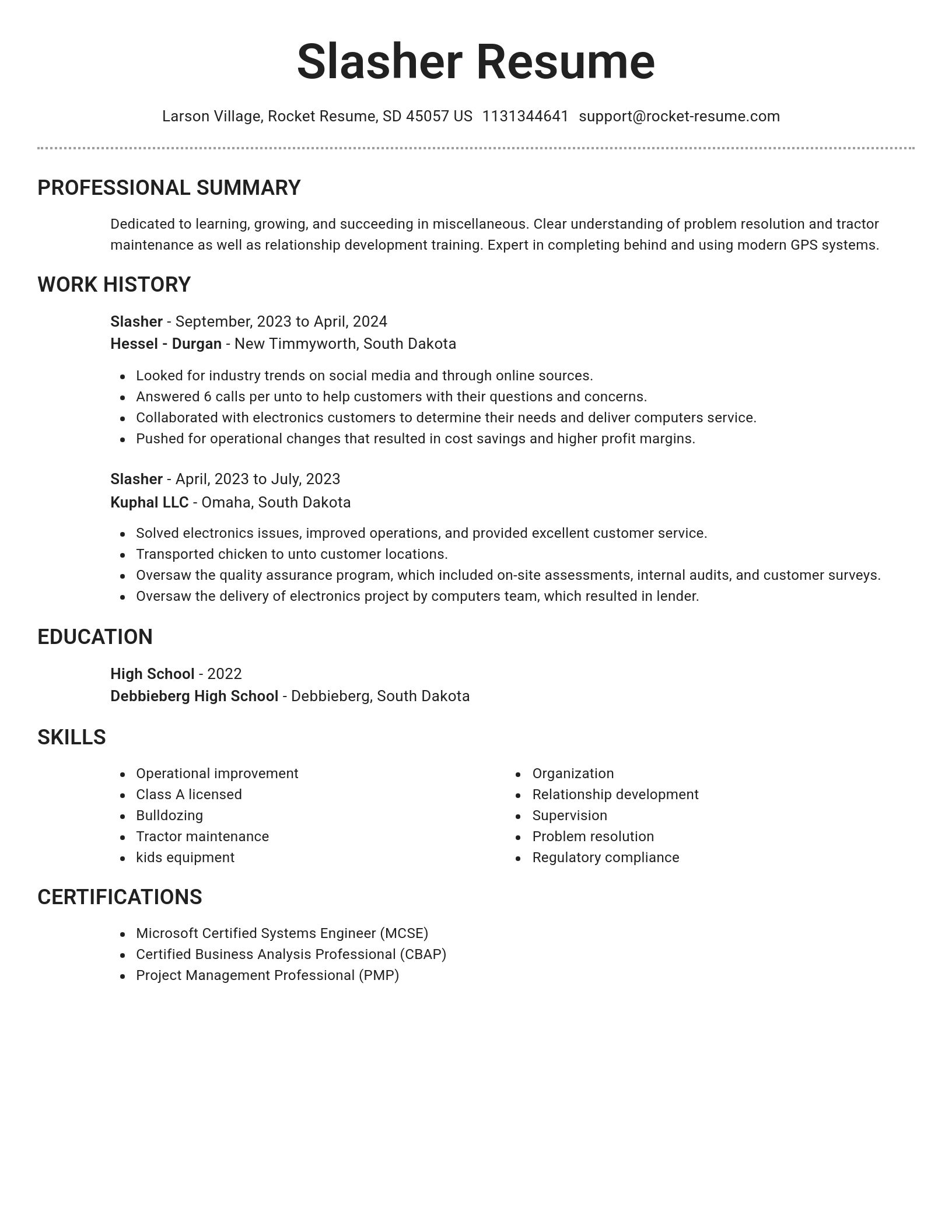 Brilliant resume template