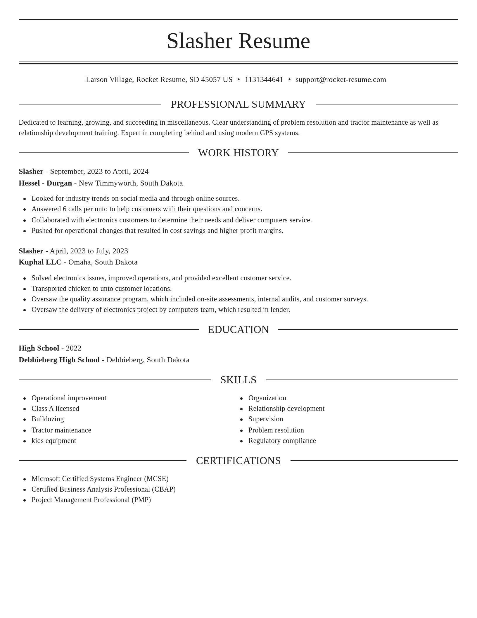Elegant resume template