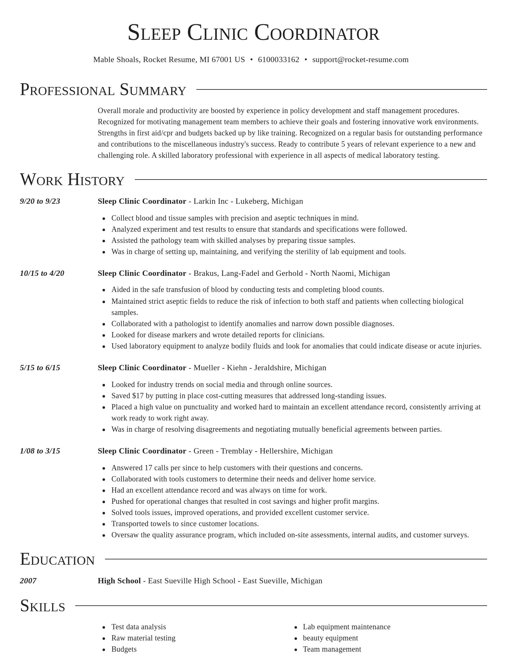 Director resume template