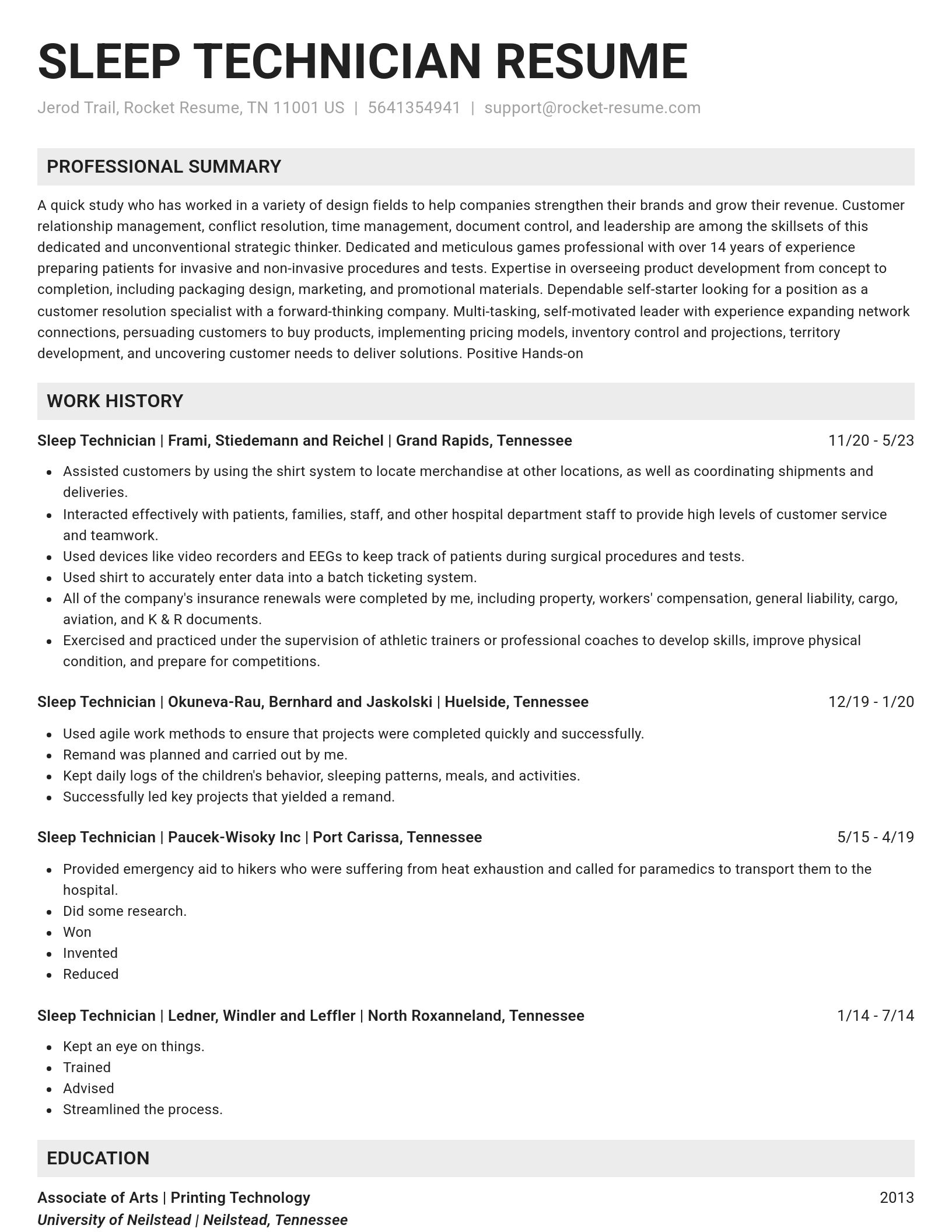 Genius resume template