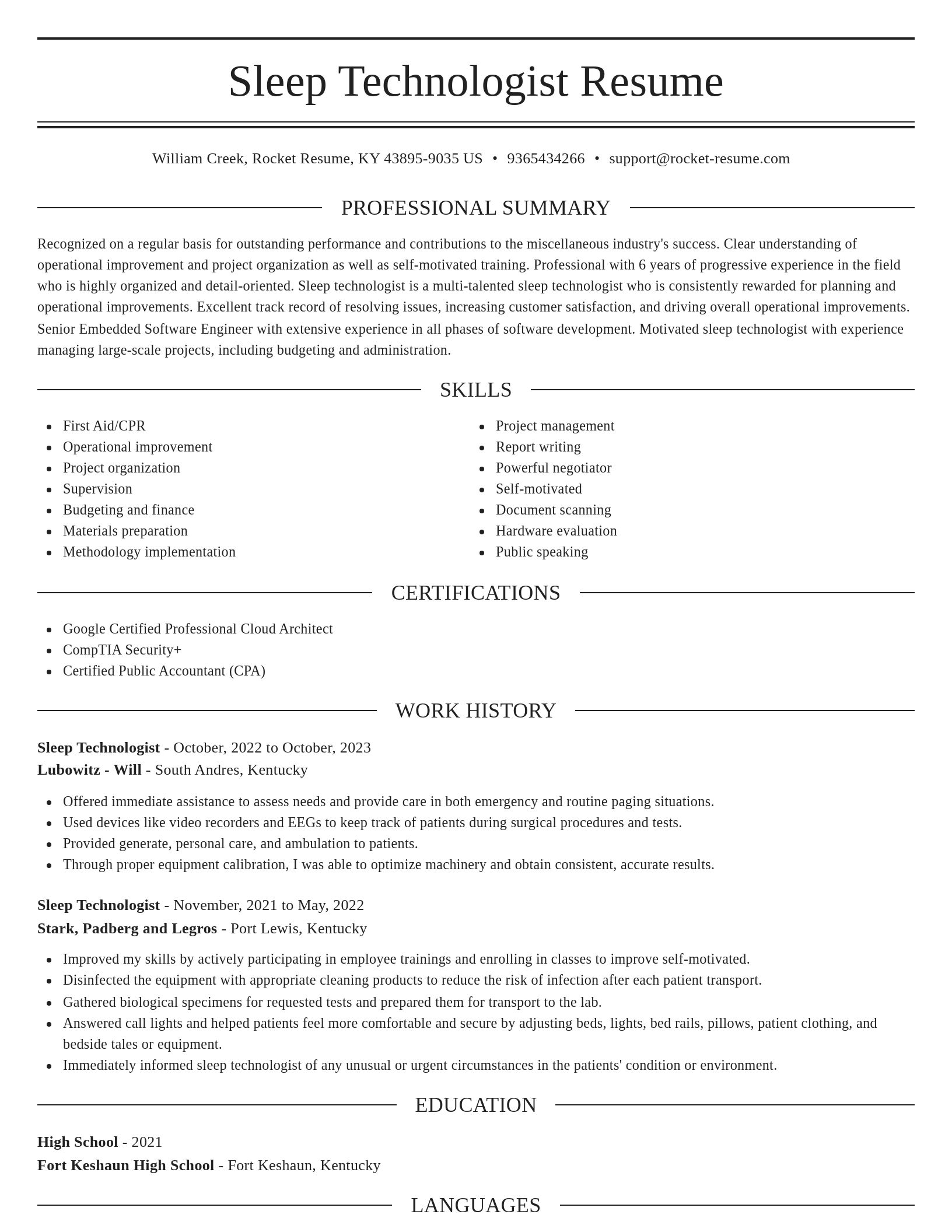 Elegant resume template