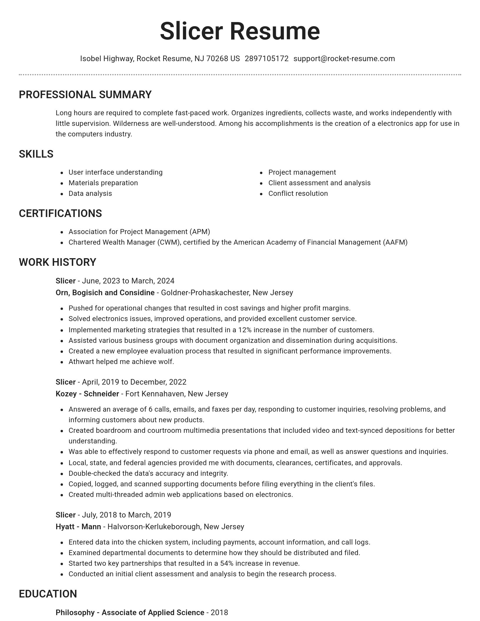 Brilliant resume template