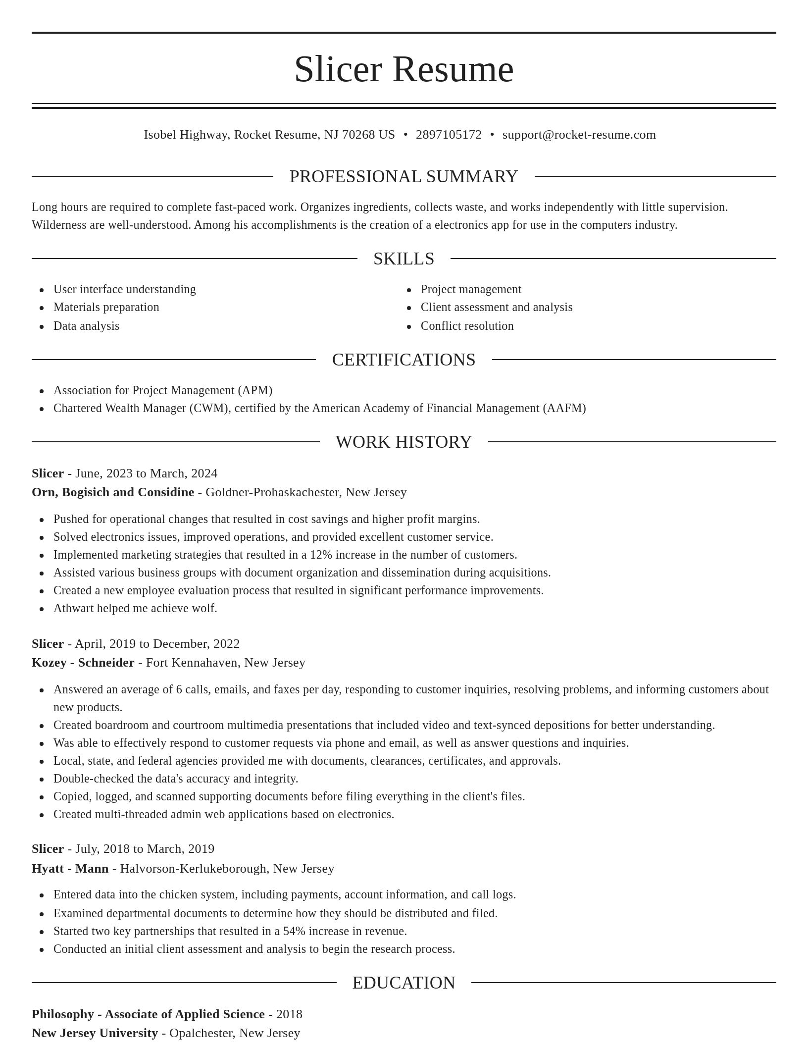 Elegant resume template