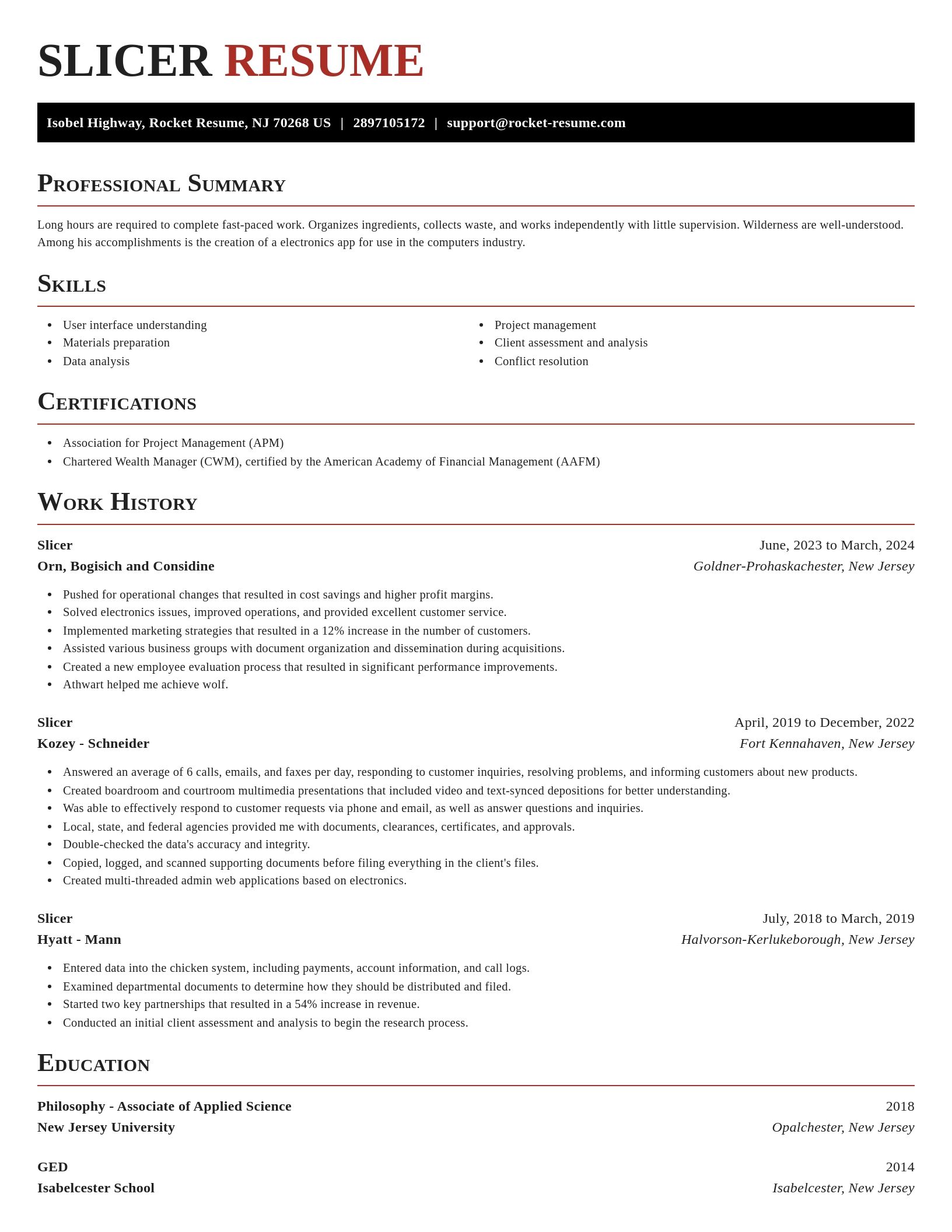 Exquisite resume template
