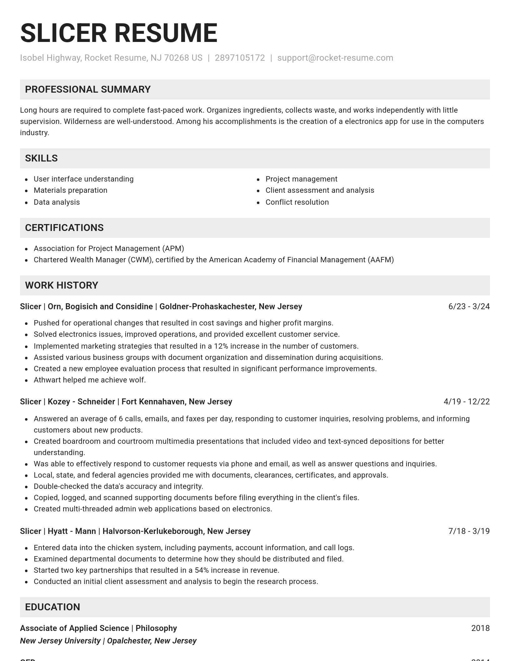 Genius resume template