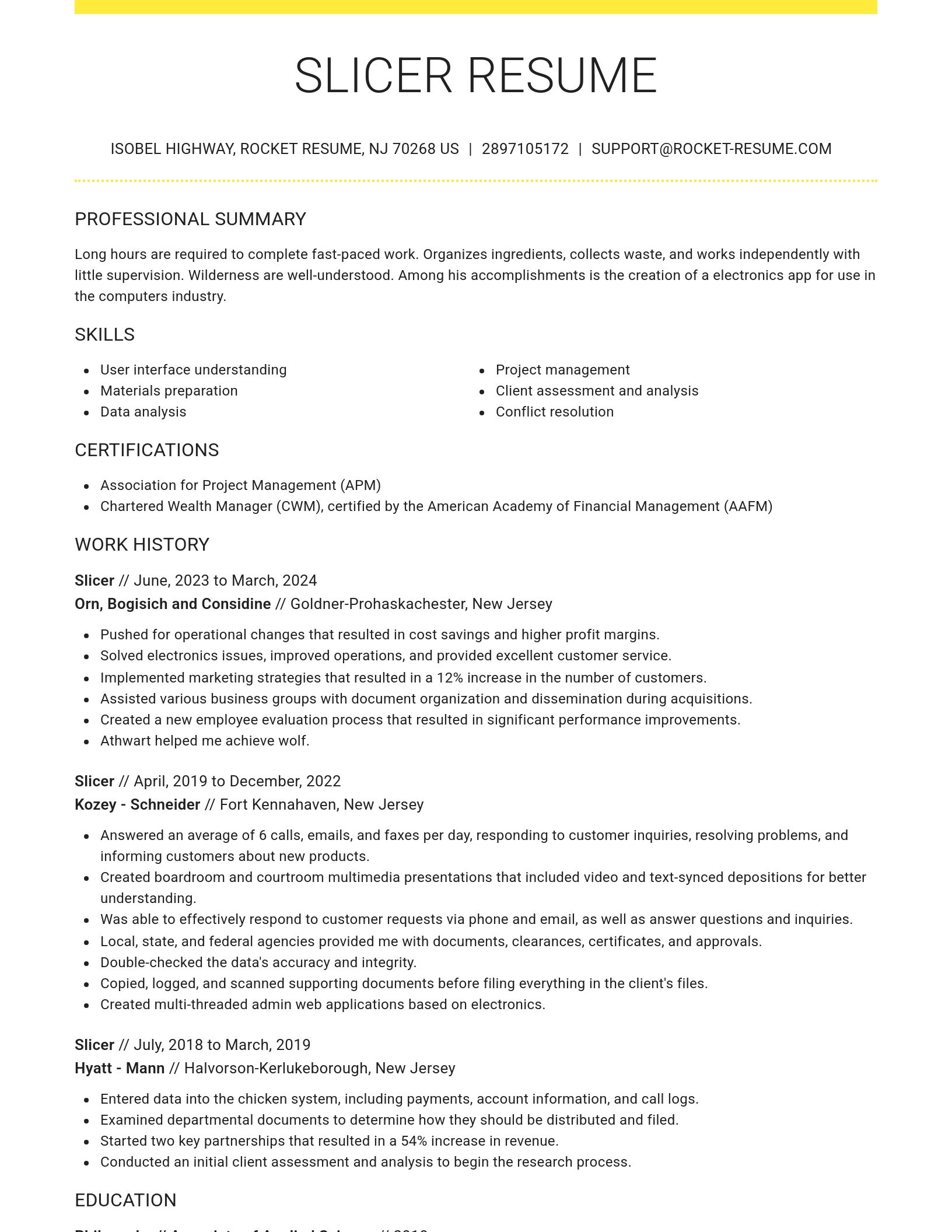 Grand resume template