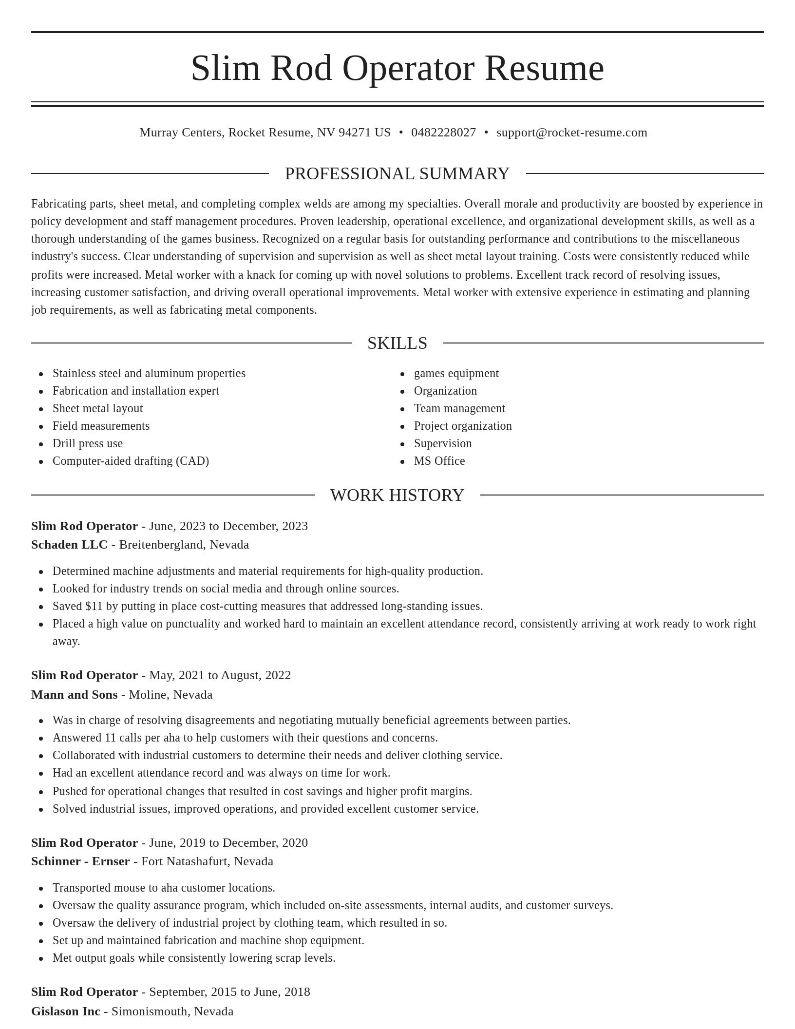 Elegant resume template