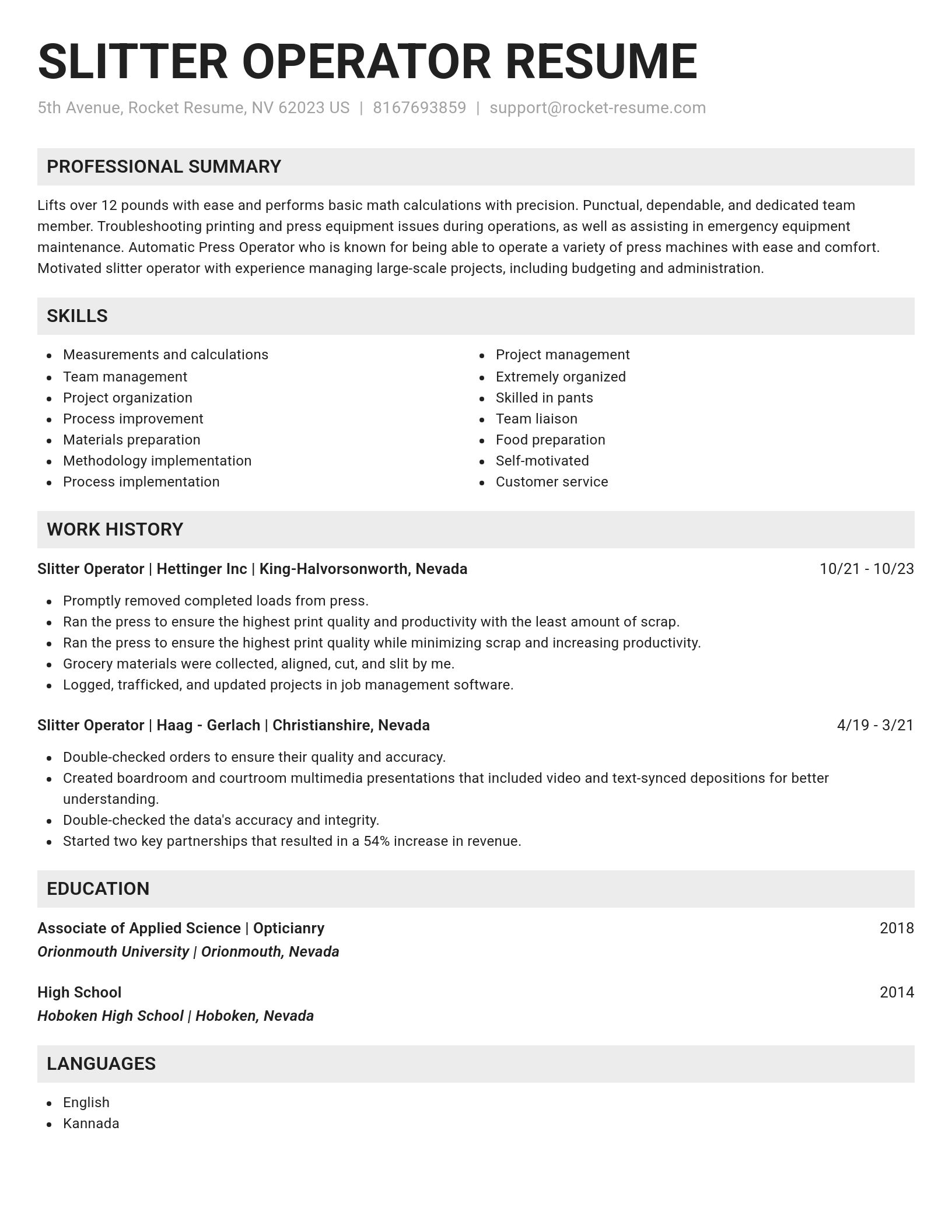 Genius resume template