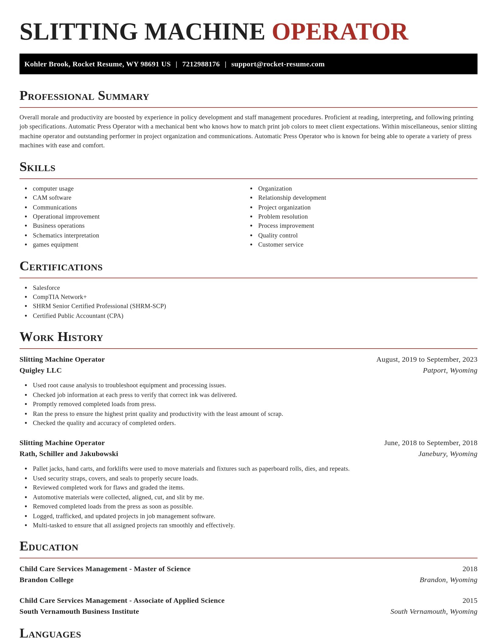 Exquisite resume template