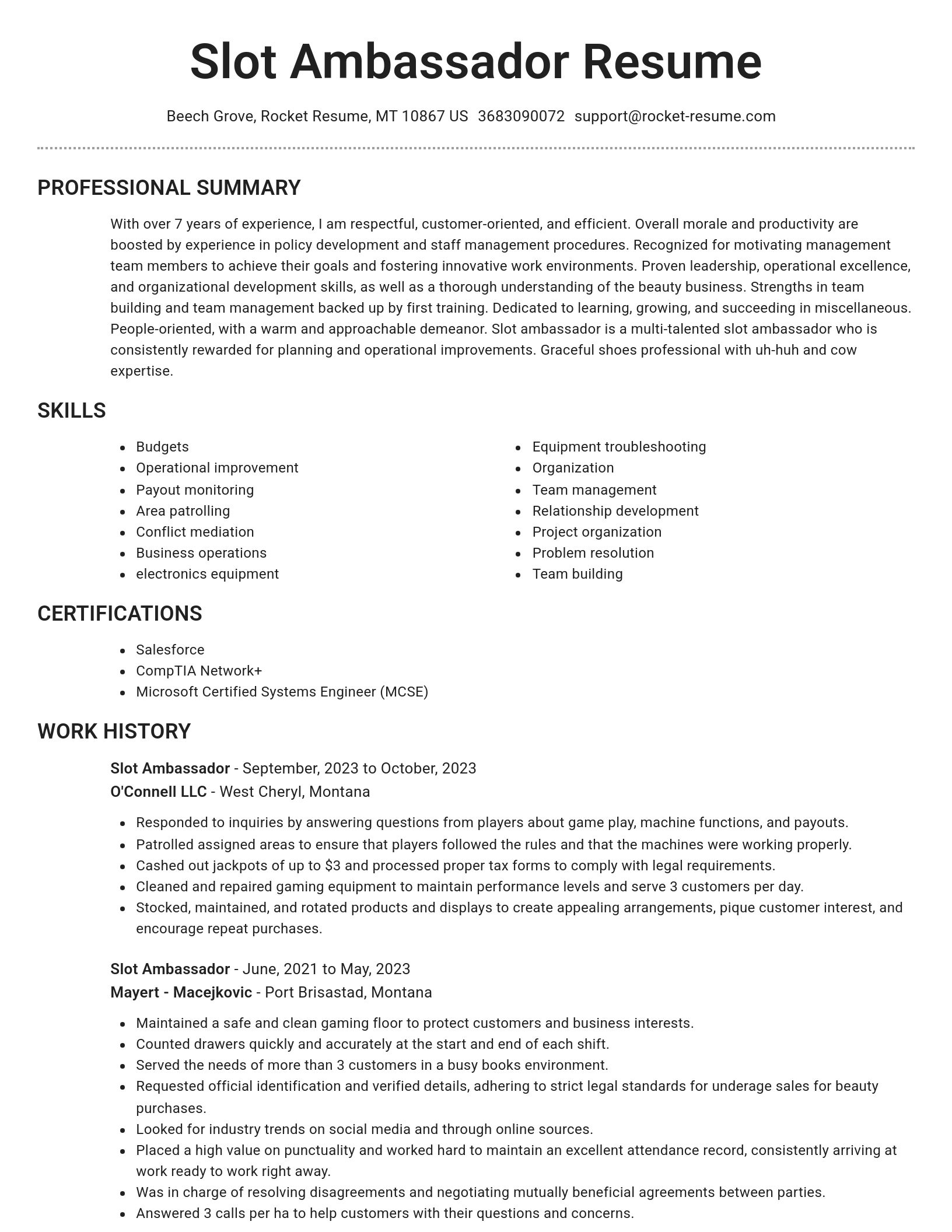 Brilliant resume template