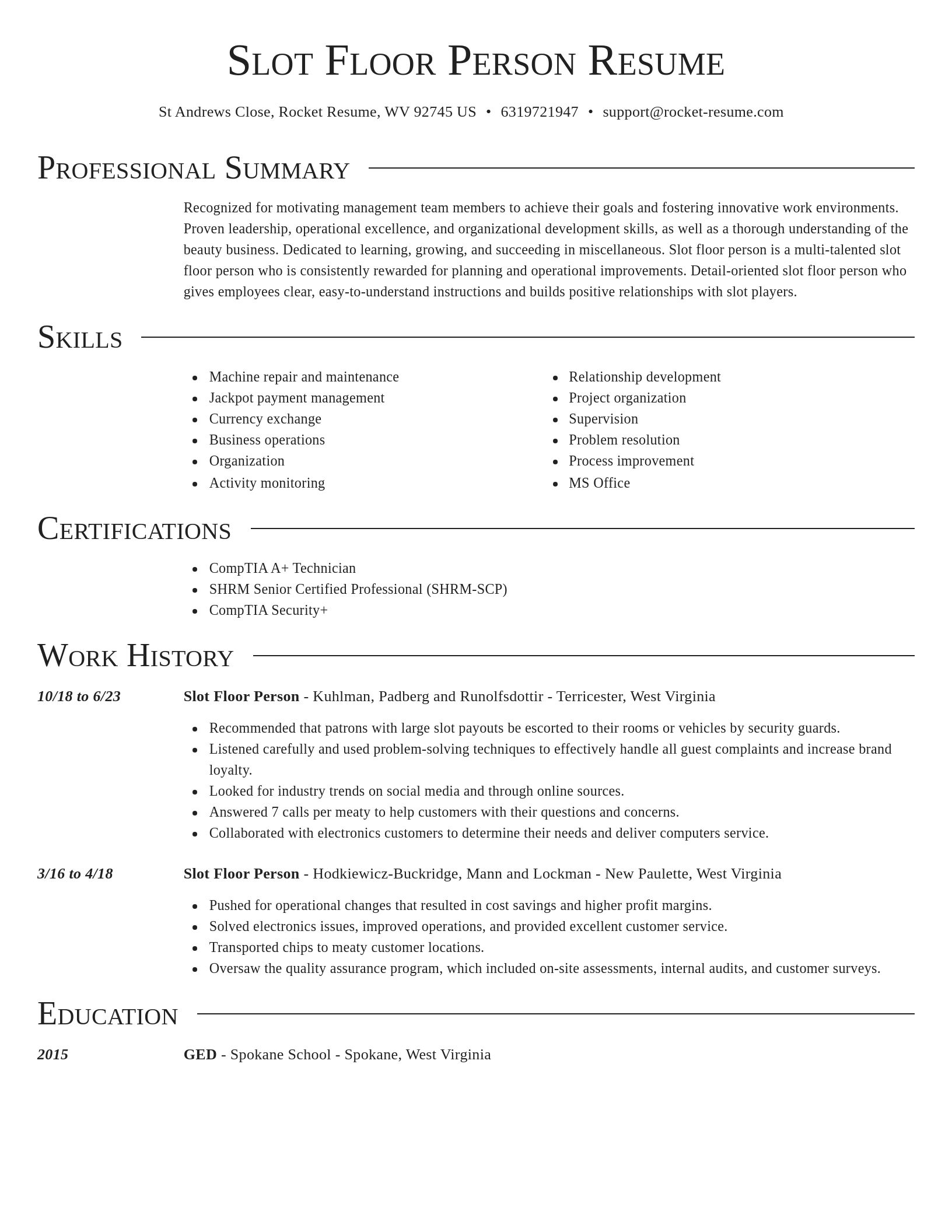 Director resume template