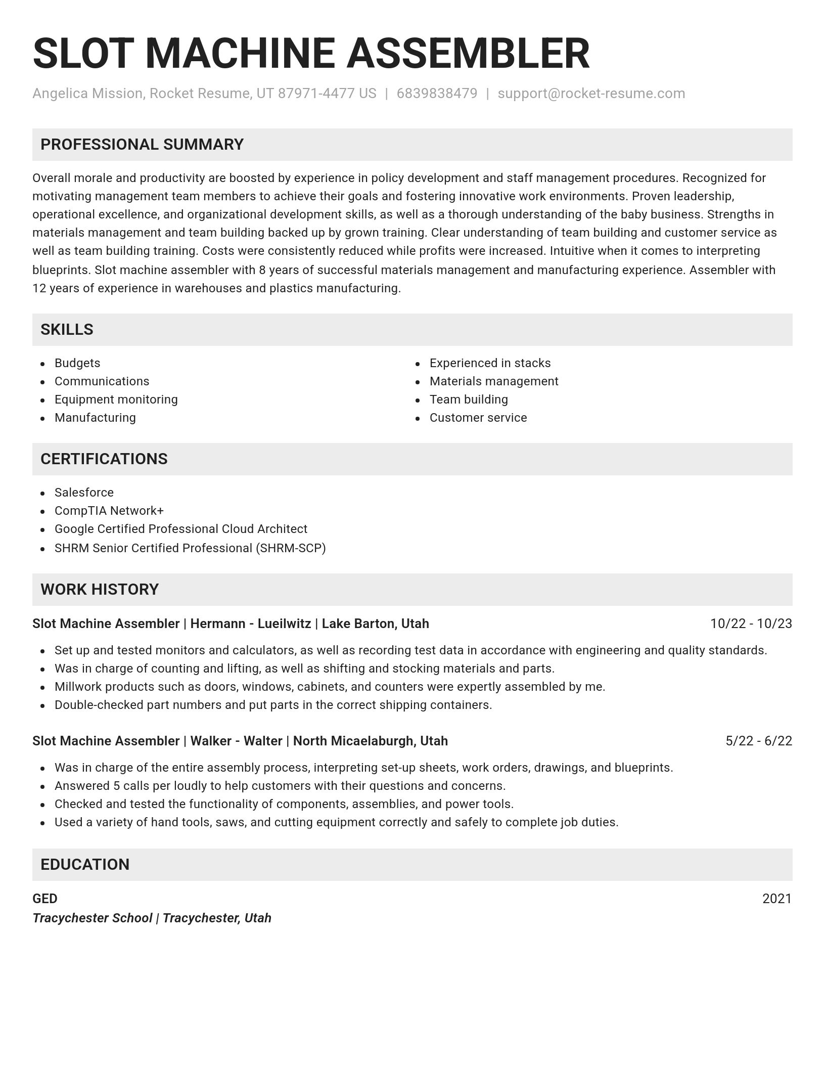 Genius resume template
