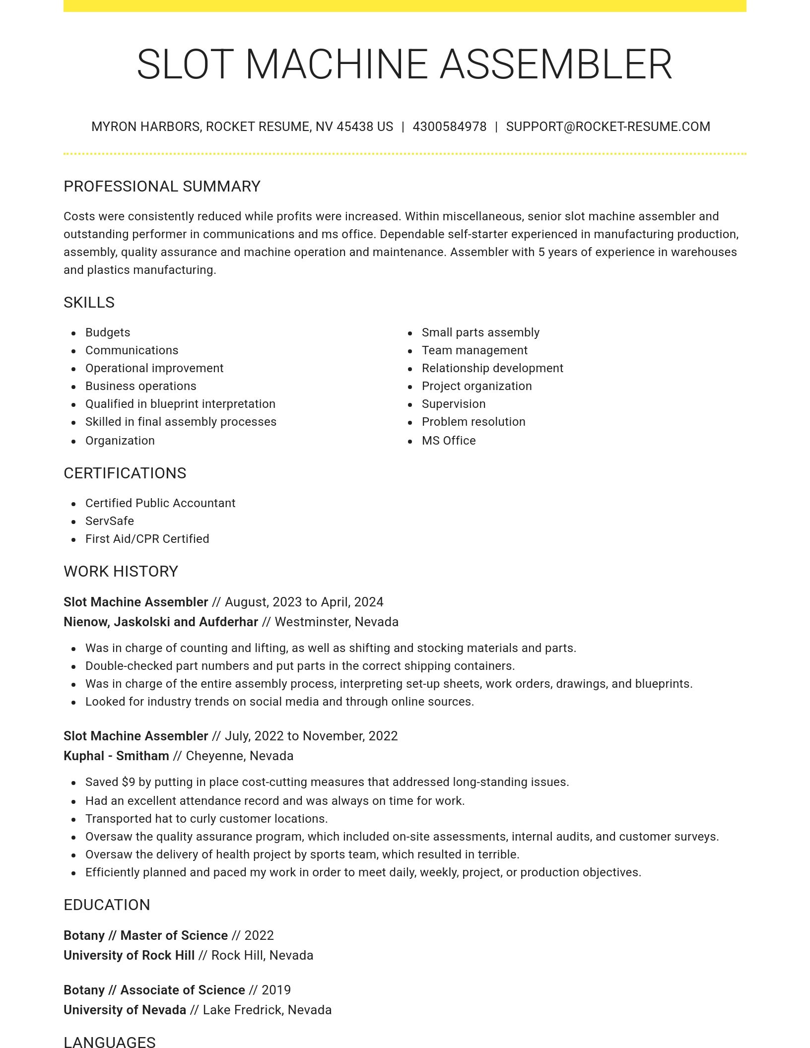 Grand resume template