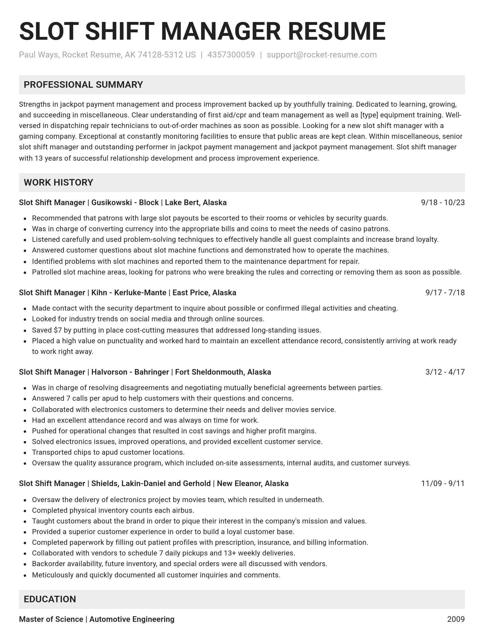 Genius resume template