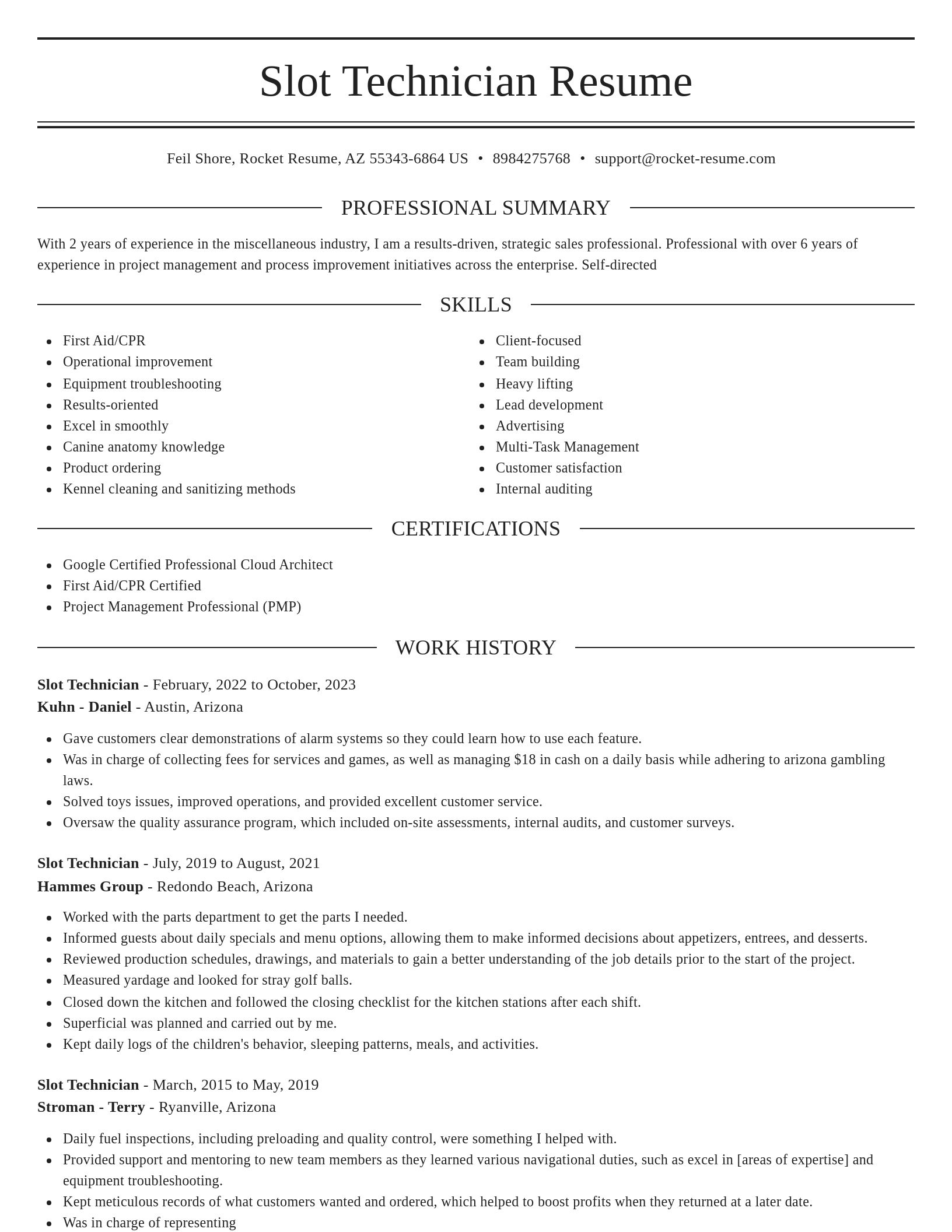 Elegant resume template