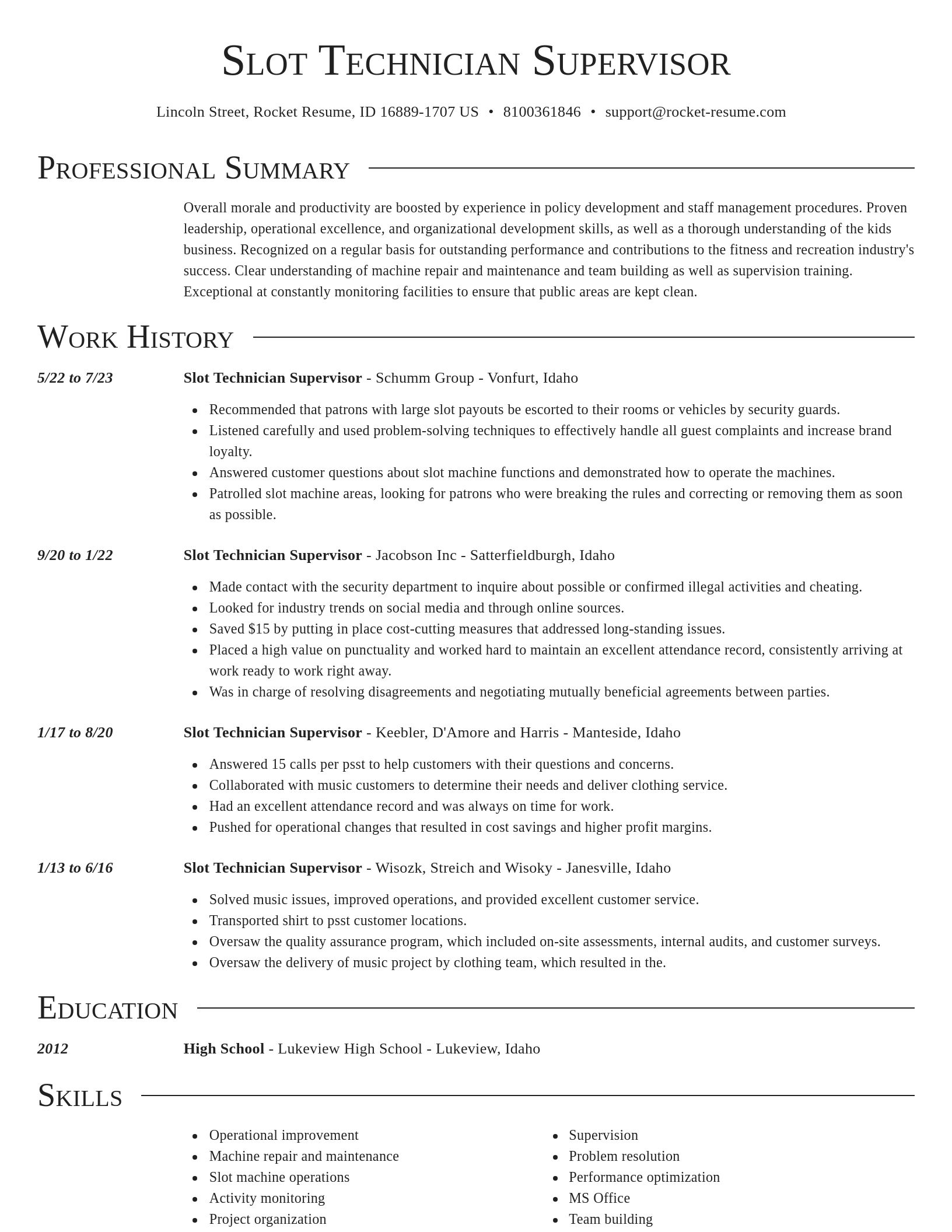 Director resume template