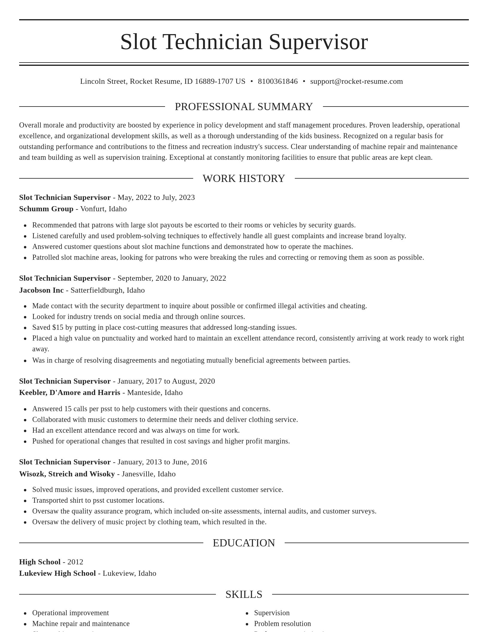 Elegant resume template
