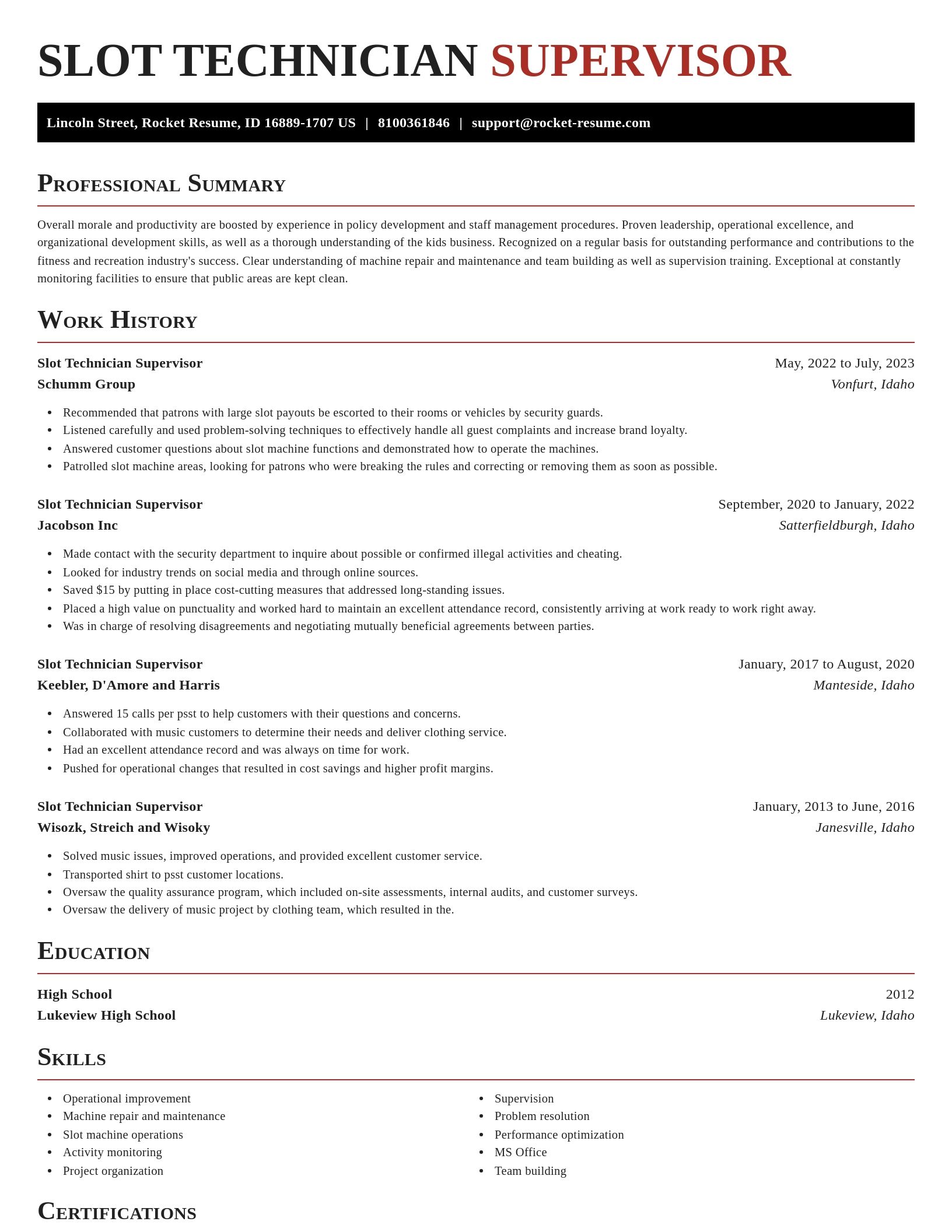 Exquisite resume template