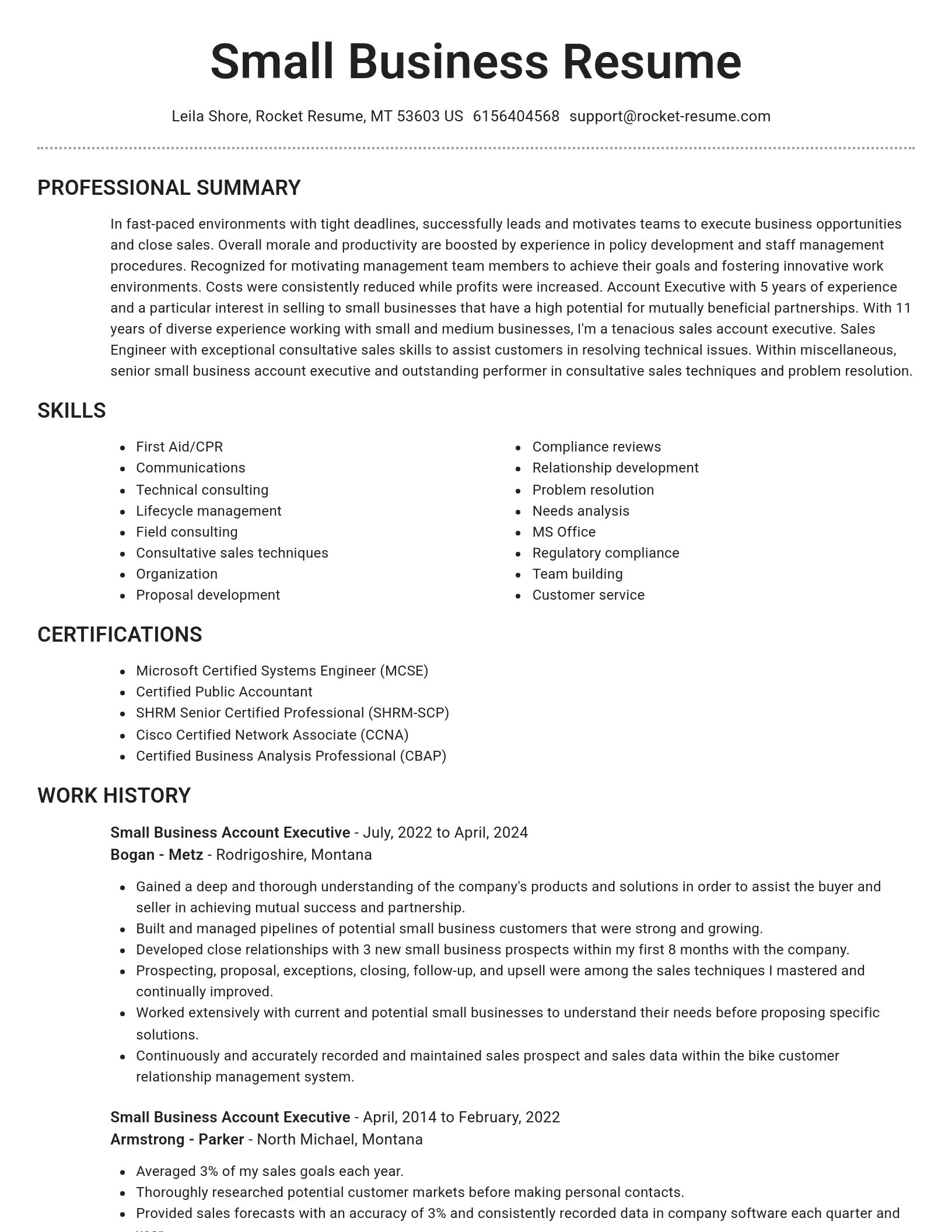 Brilliant resume template