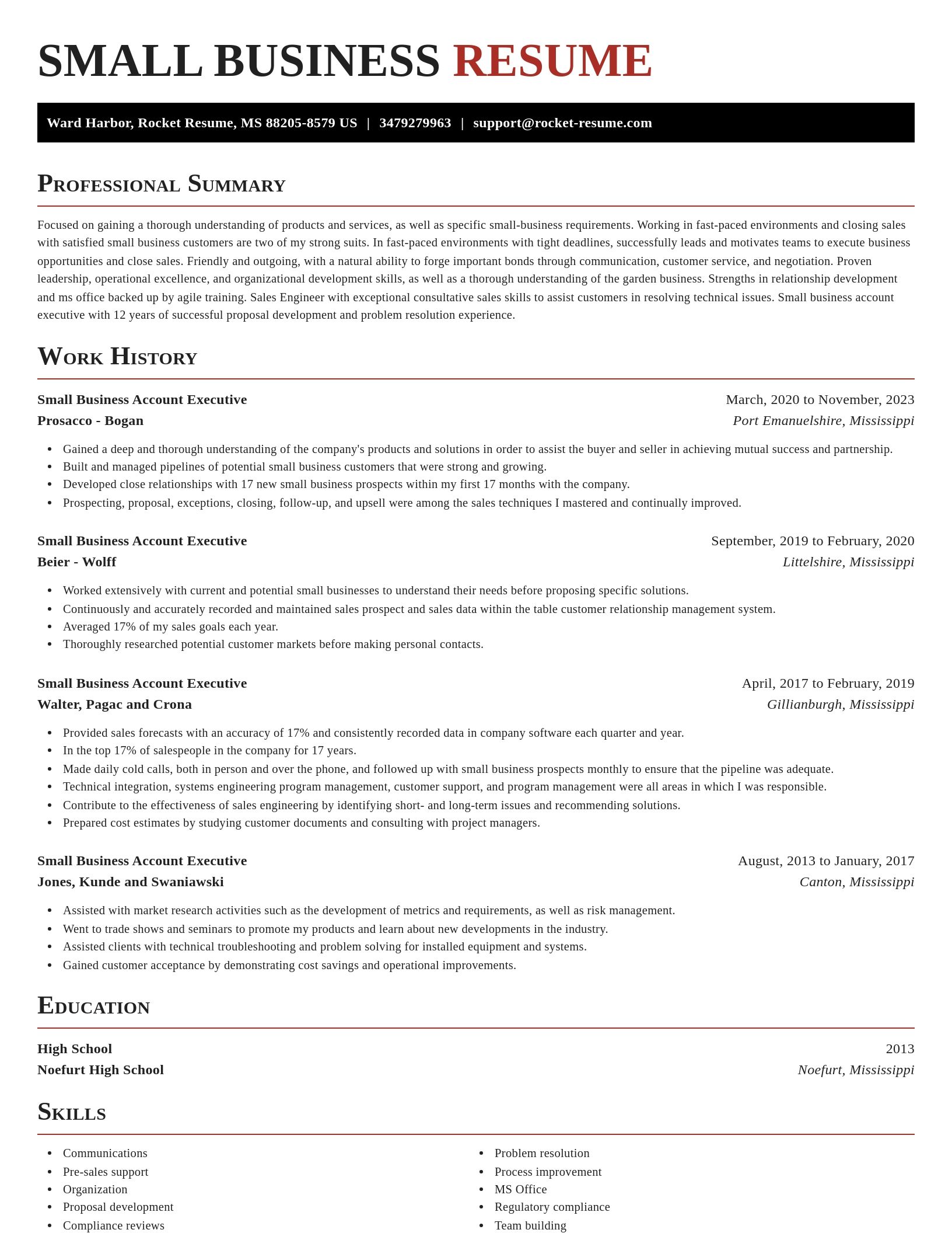 Exquisite resume template