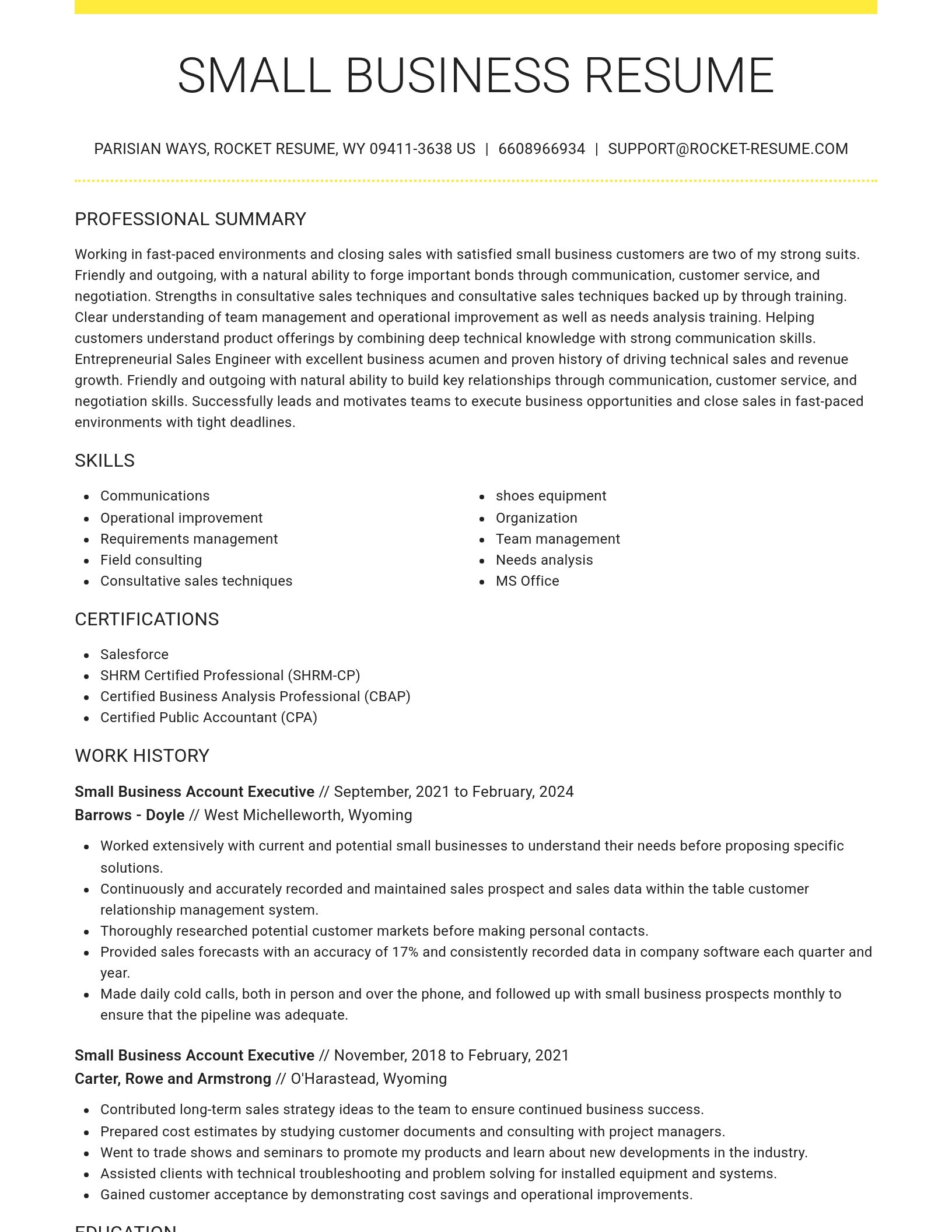 Grand resume template