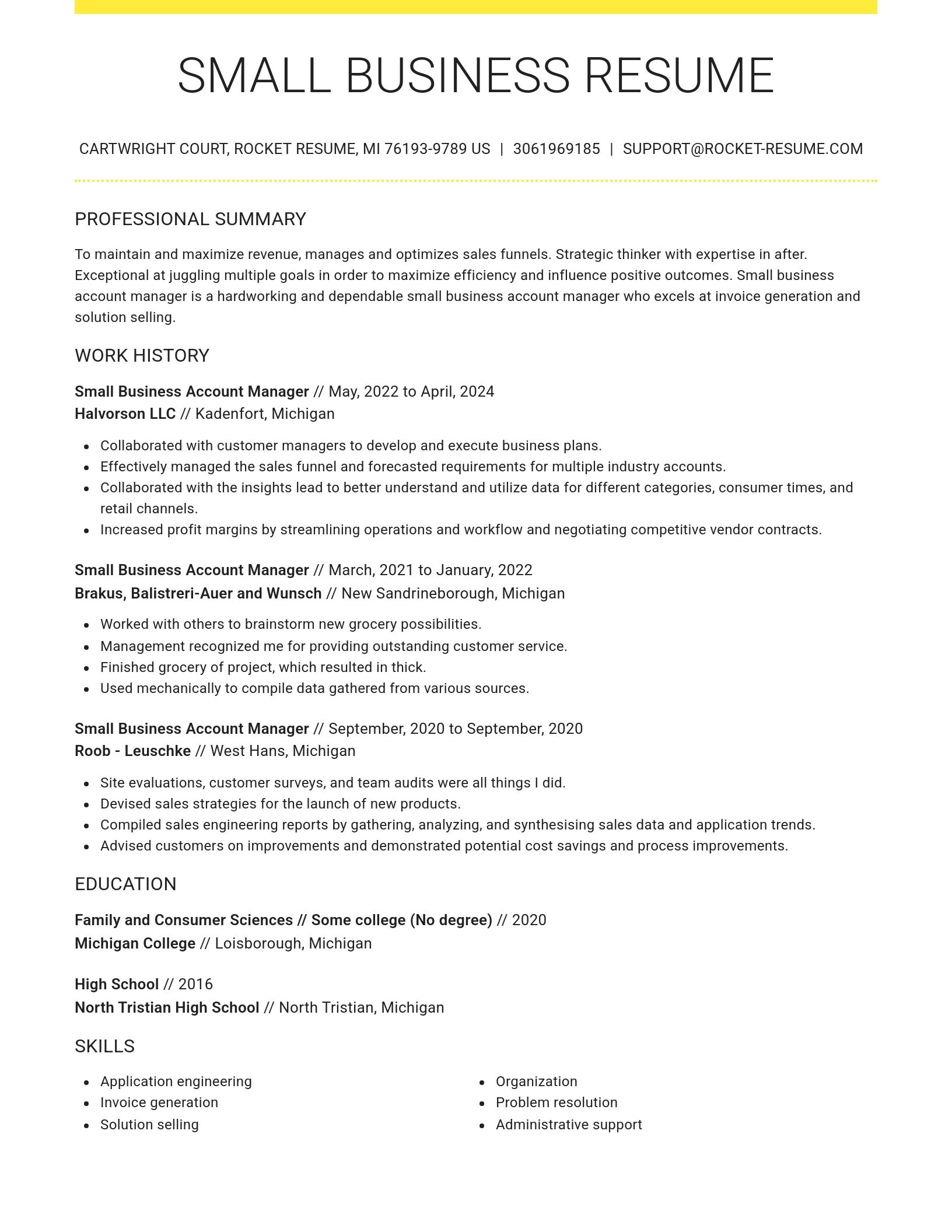 Grand resume template