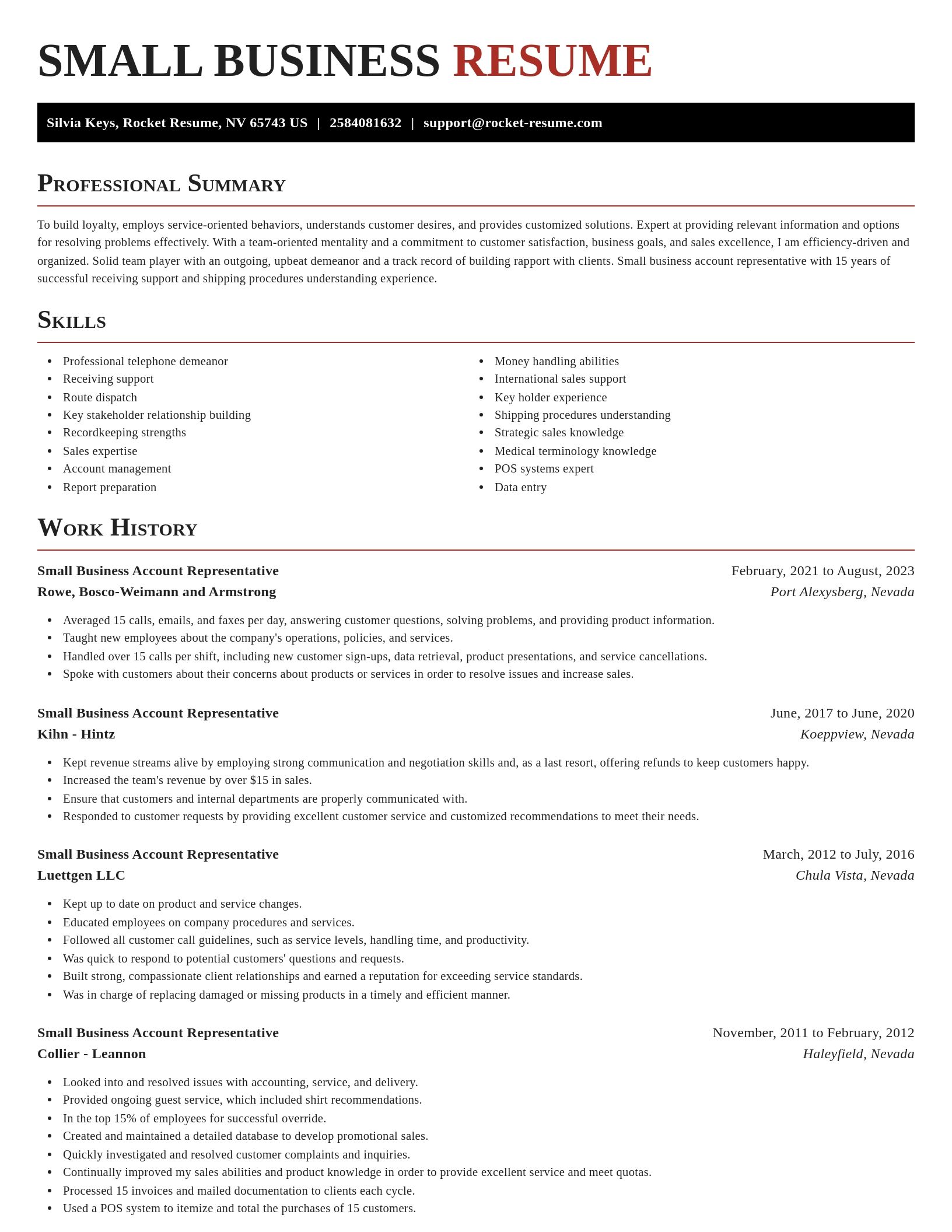 Exquisite resume template