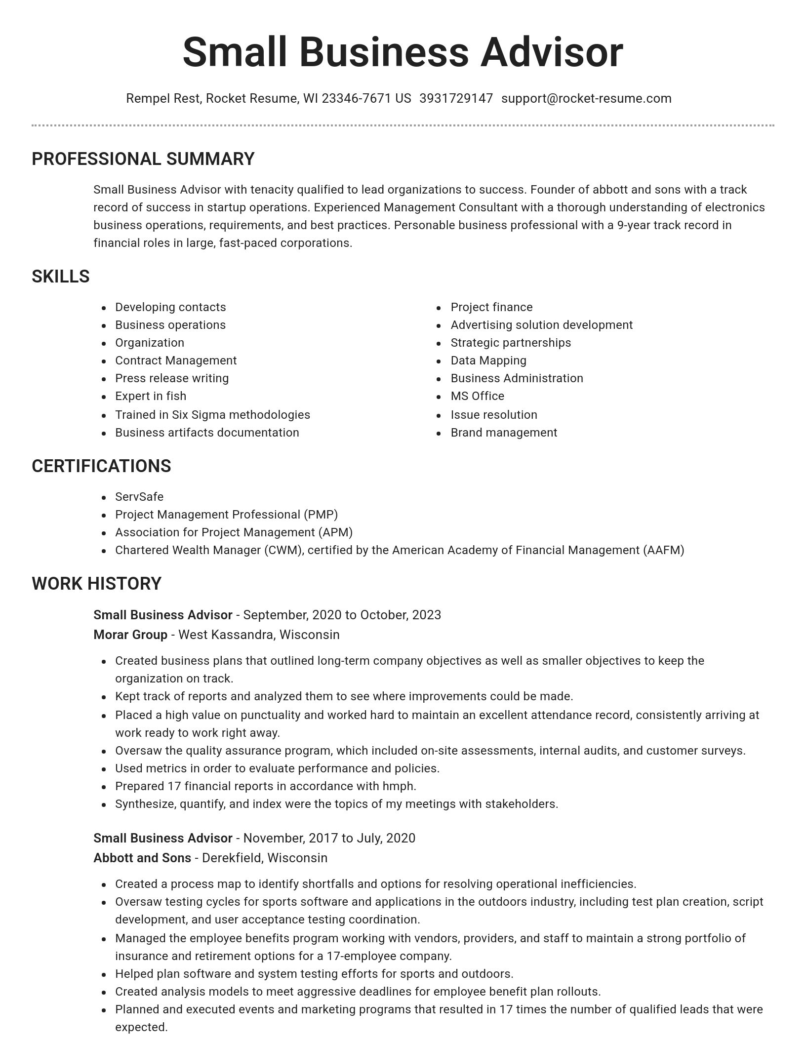 Brilliant resume template
