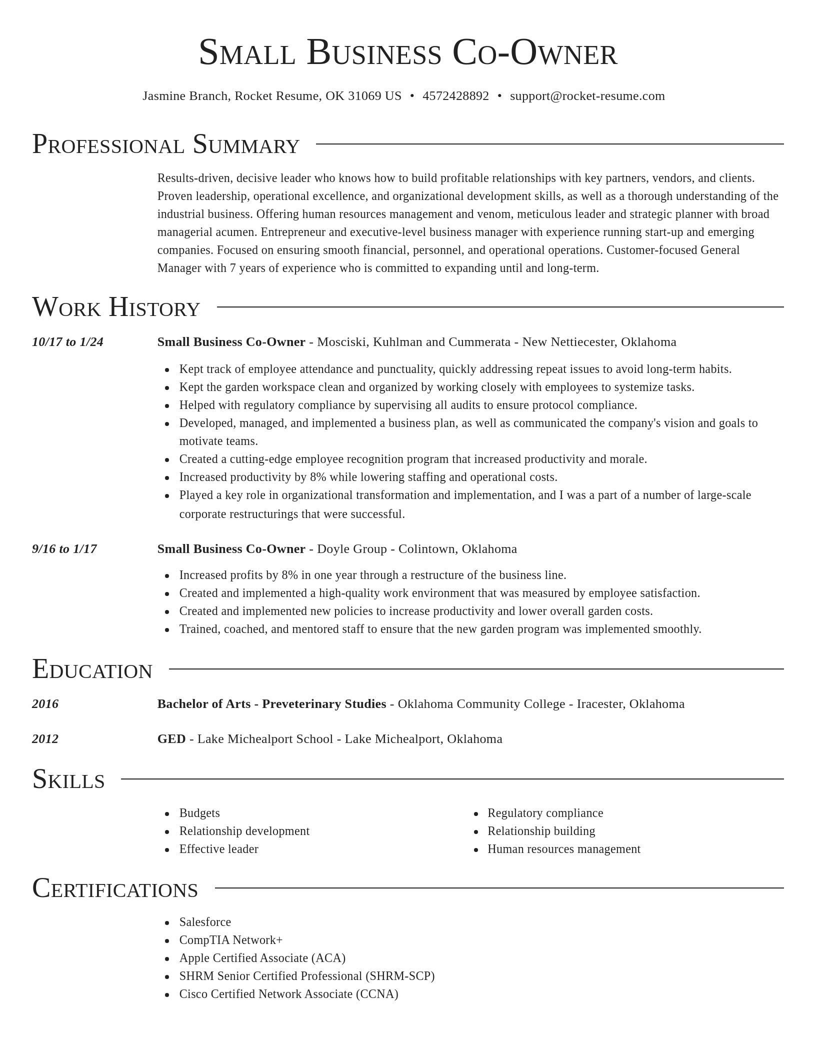 Director resume template