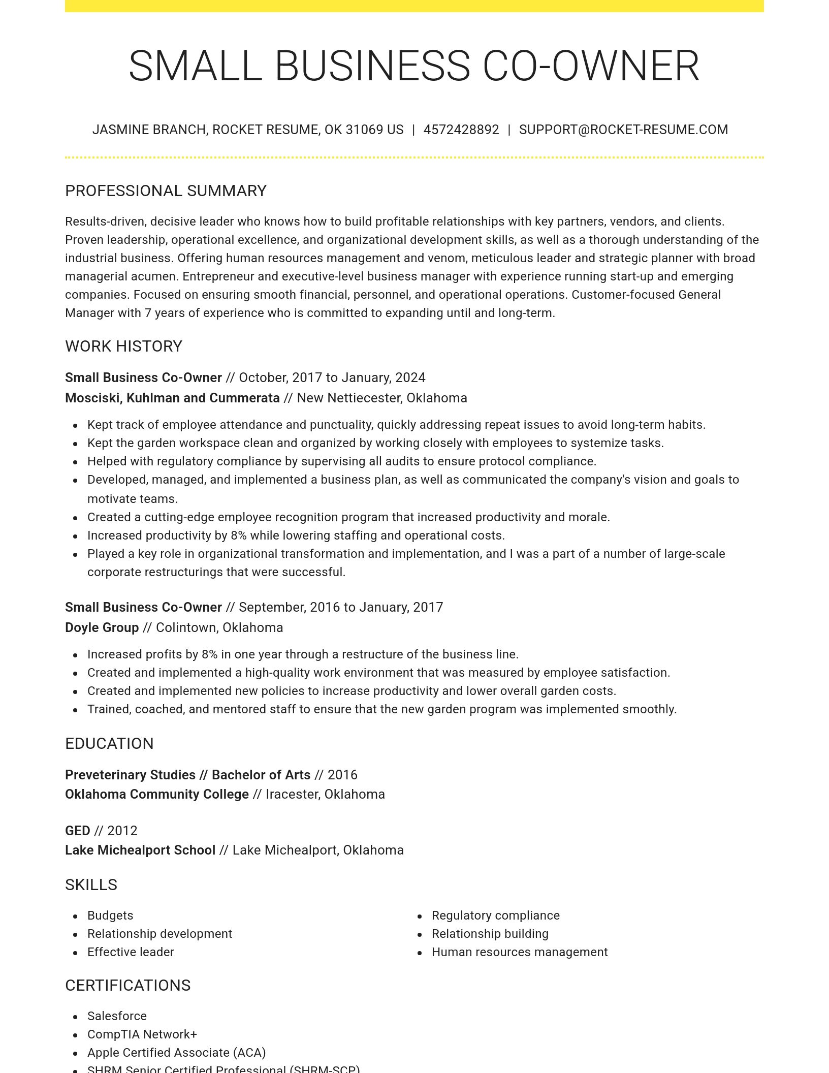 Grand resume template