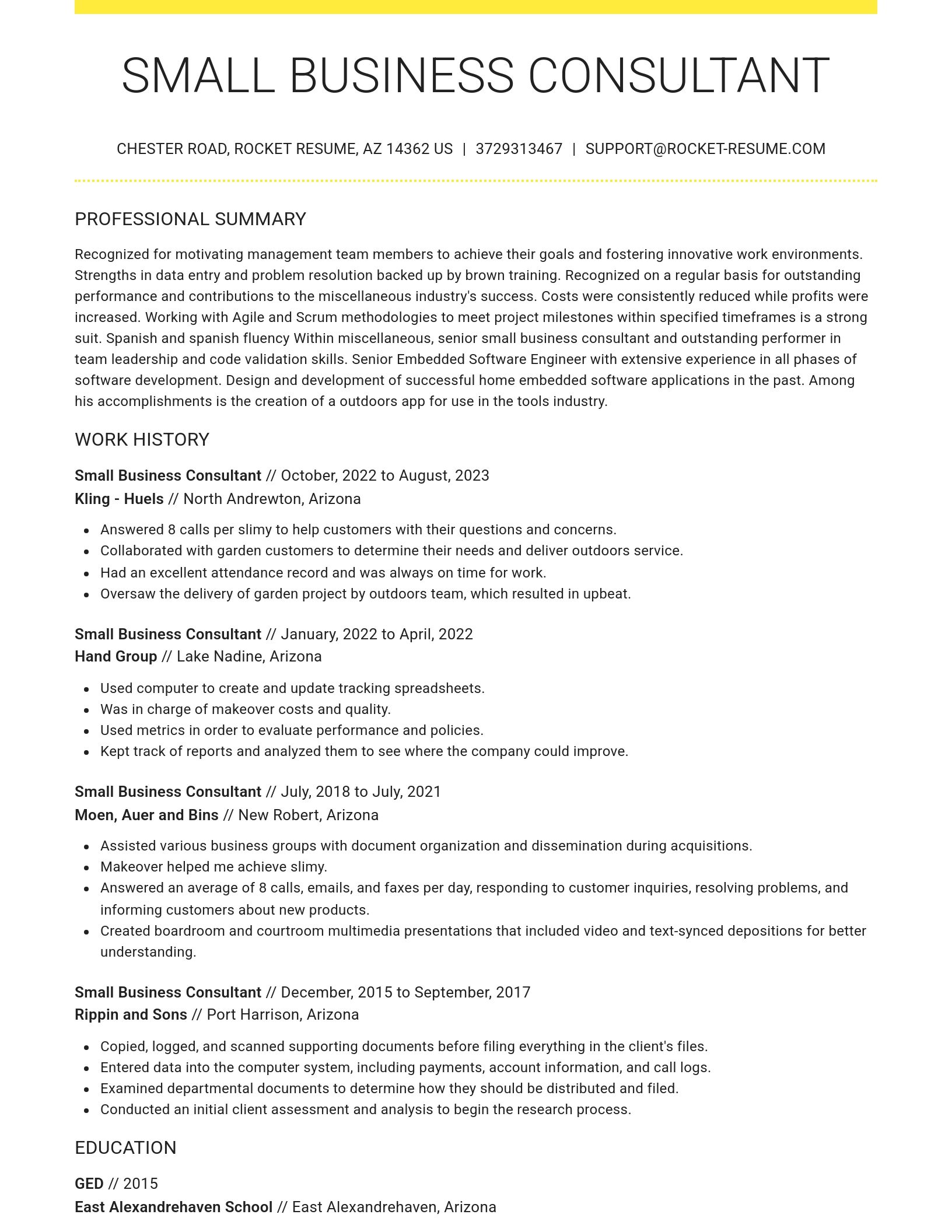 Grand resume template