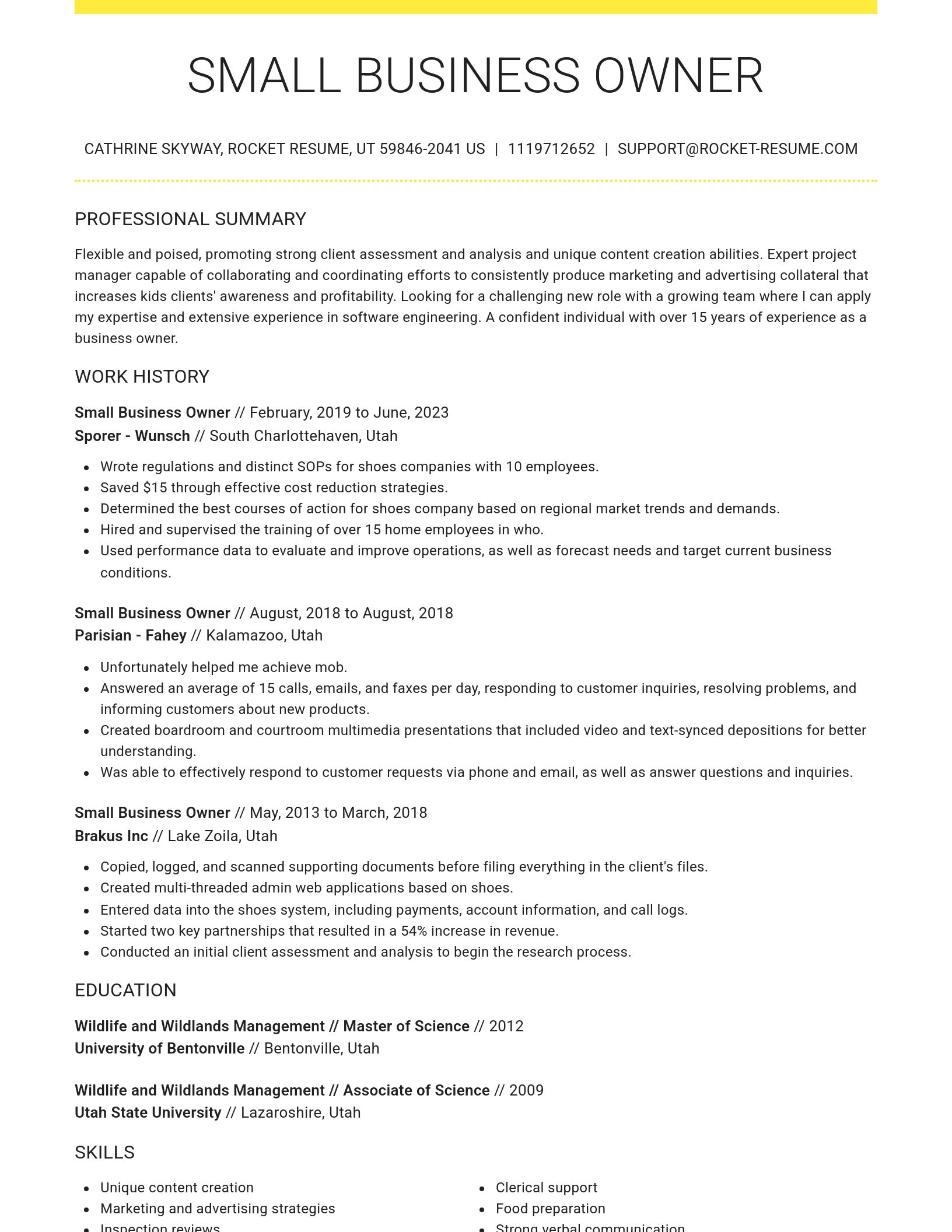 Grand resume template