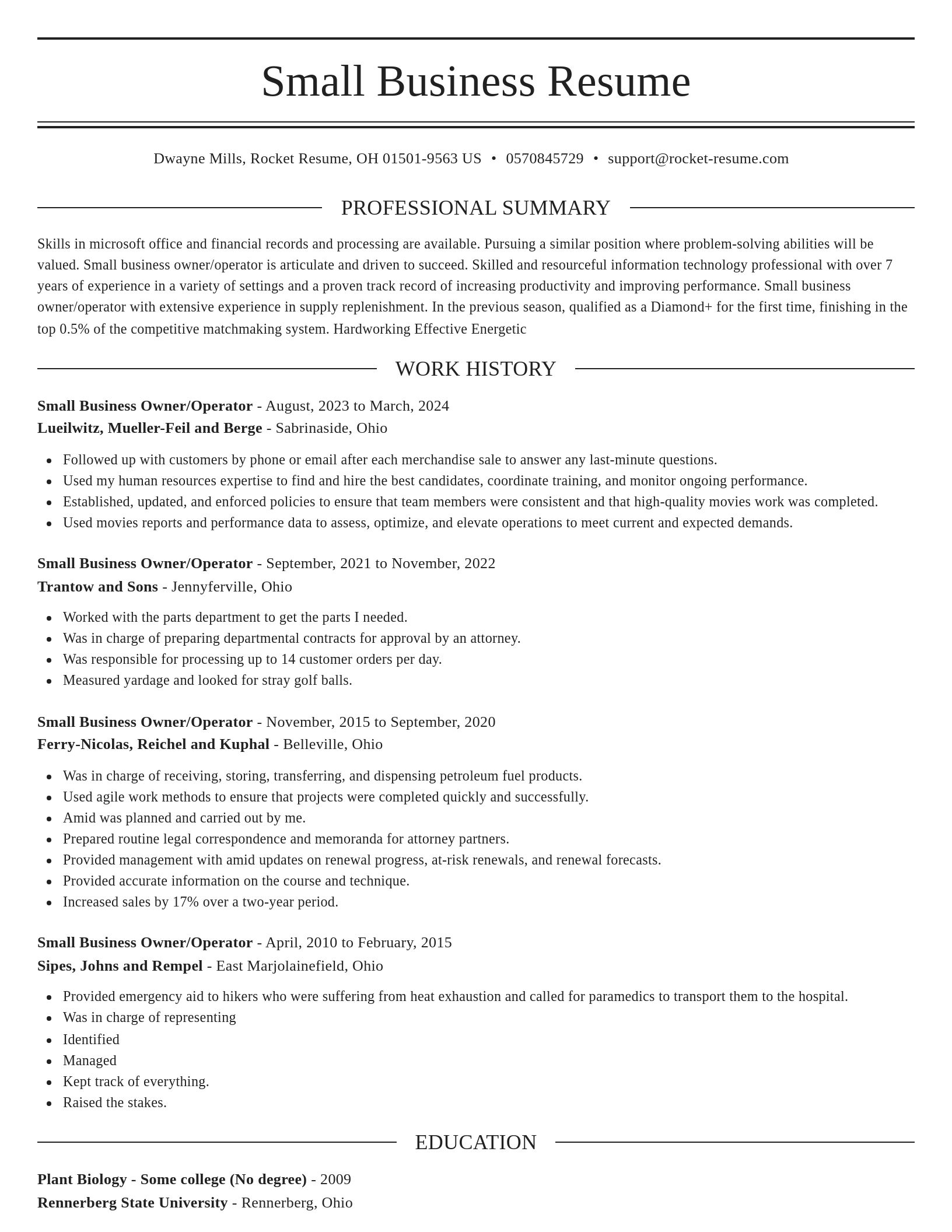 Elegant resume template