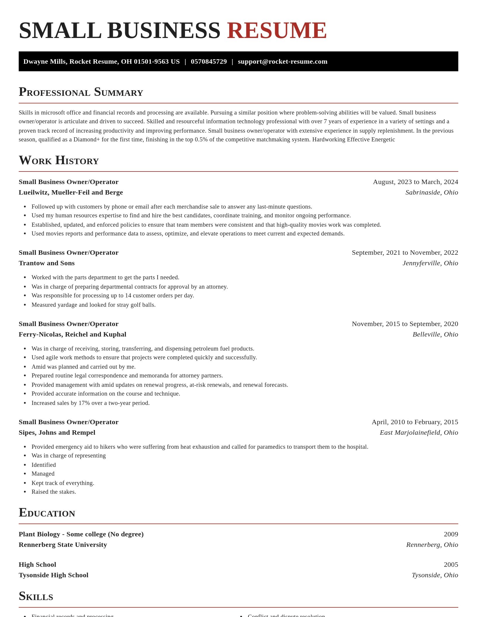 Exquisite resume template