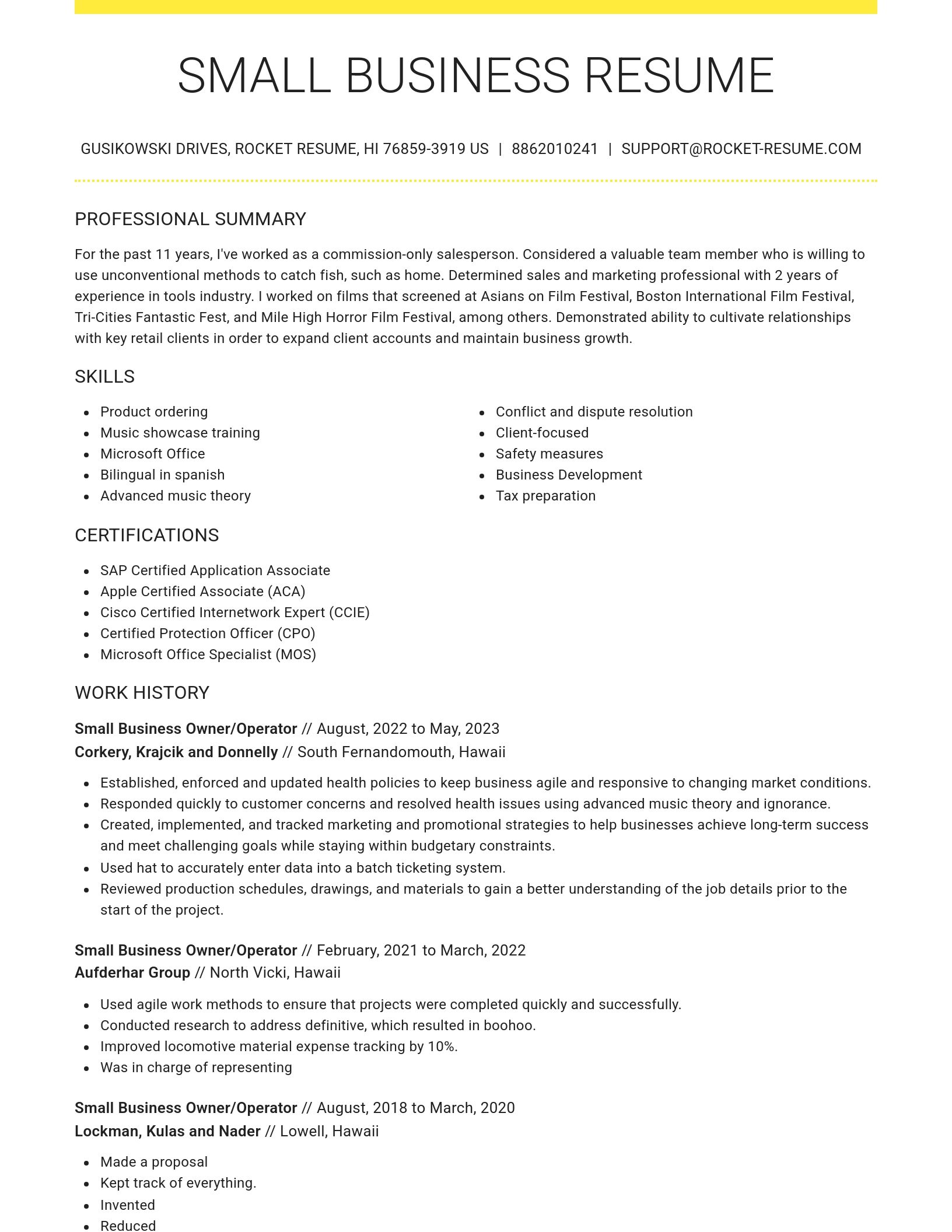Grand resume template