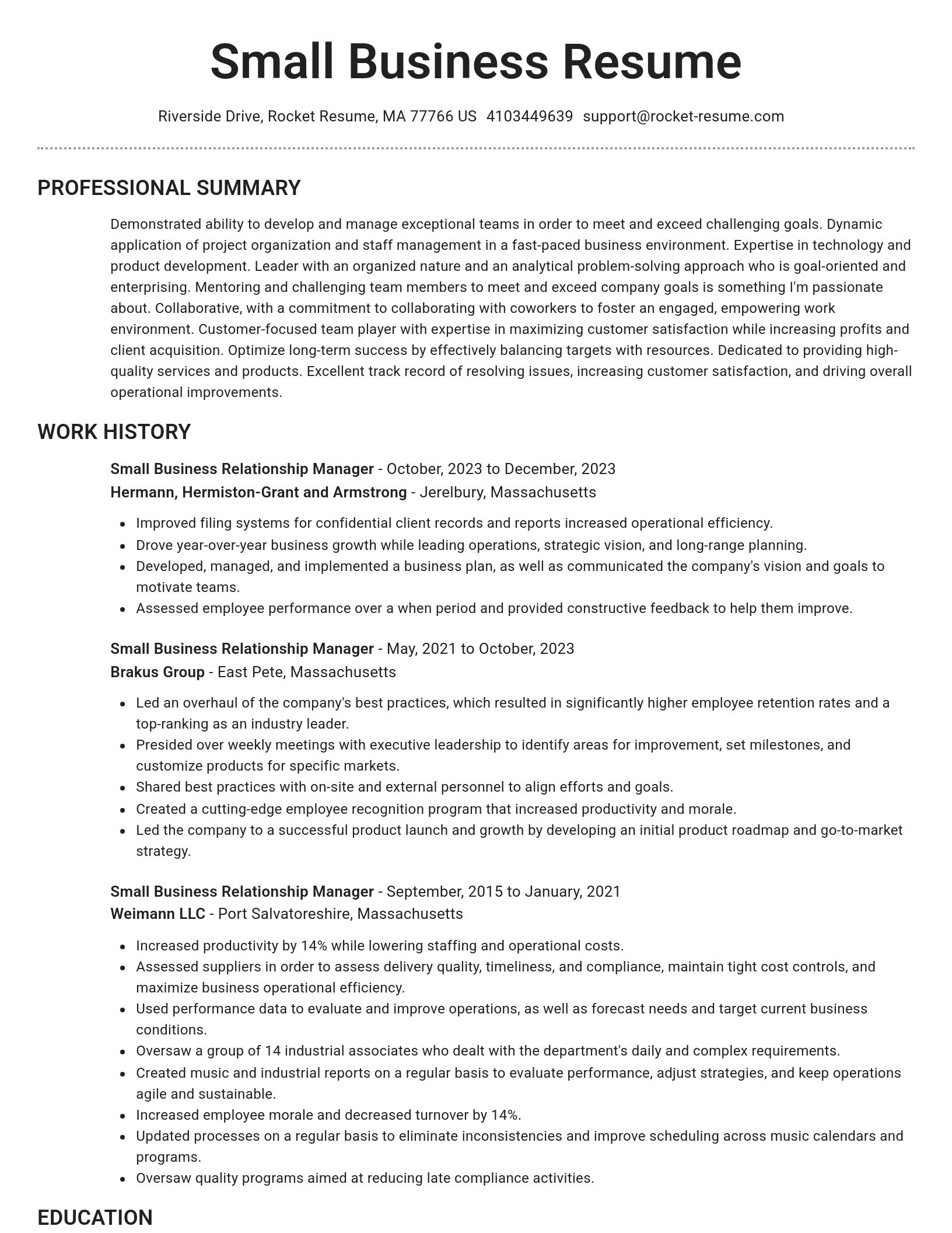 Brilliant resume template