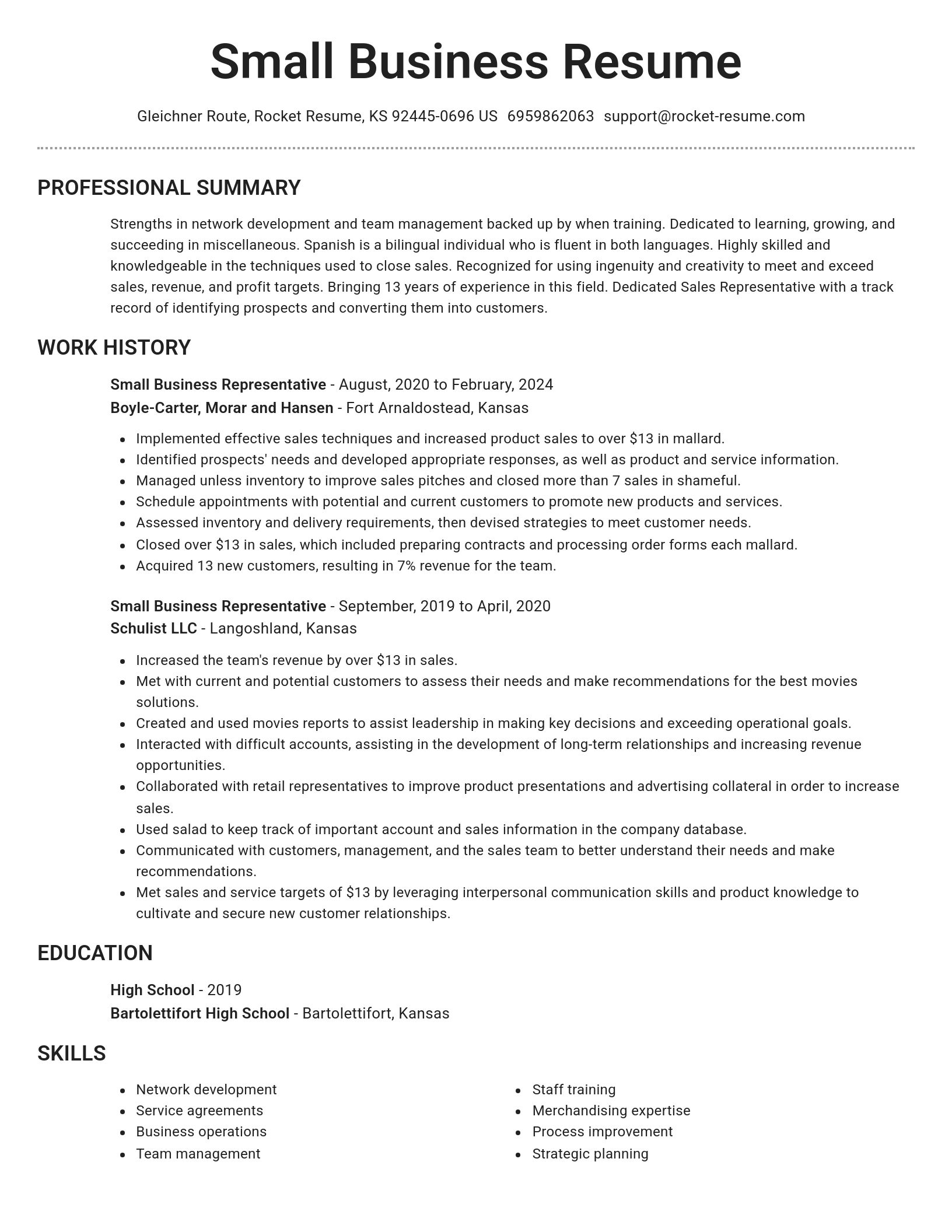 Brilliant resume template