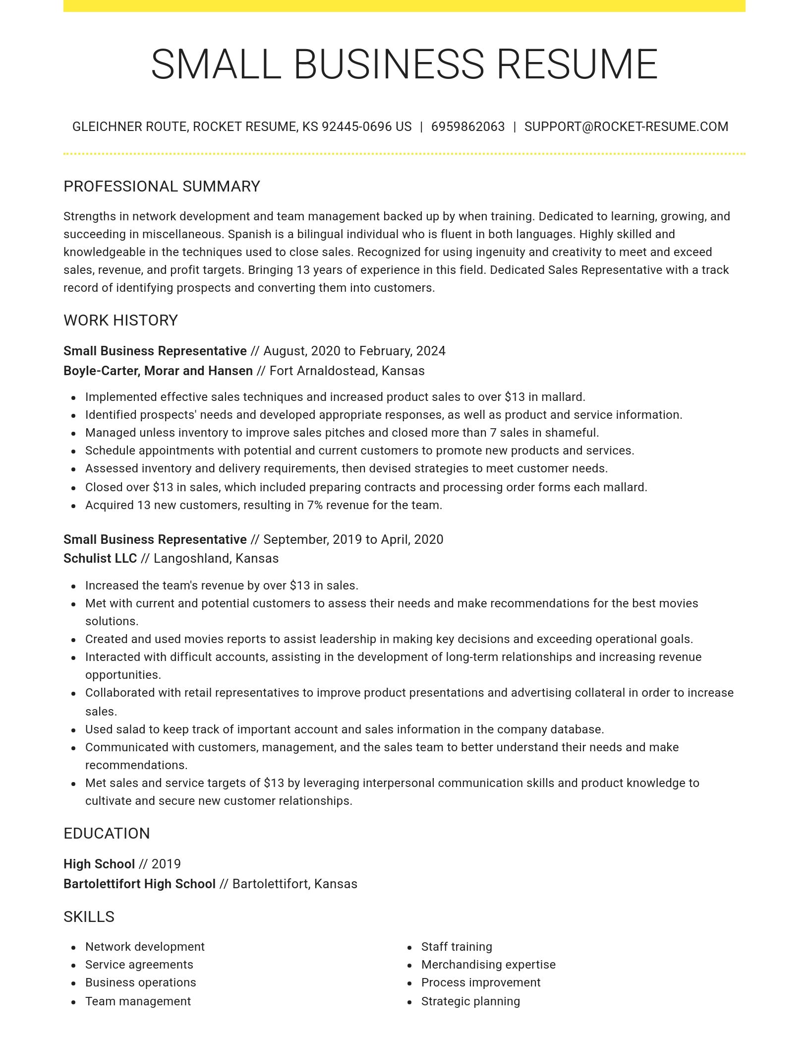 Grand resume template