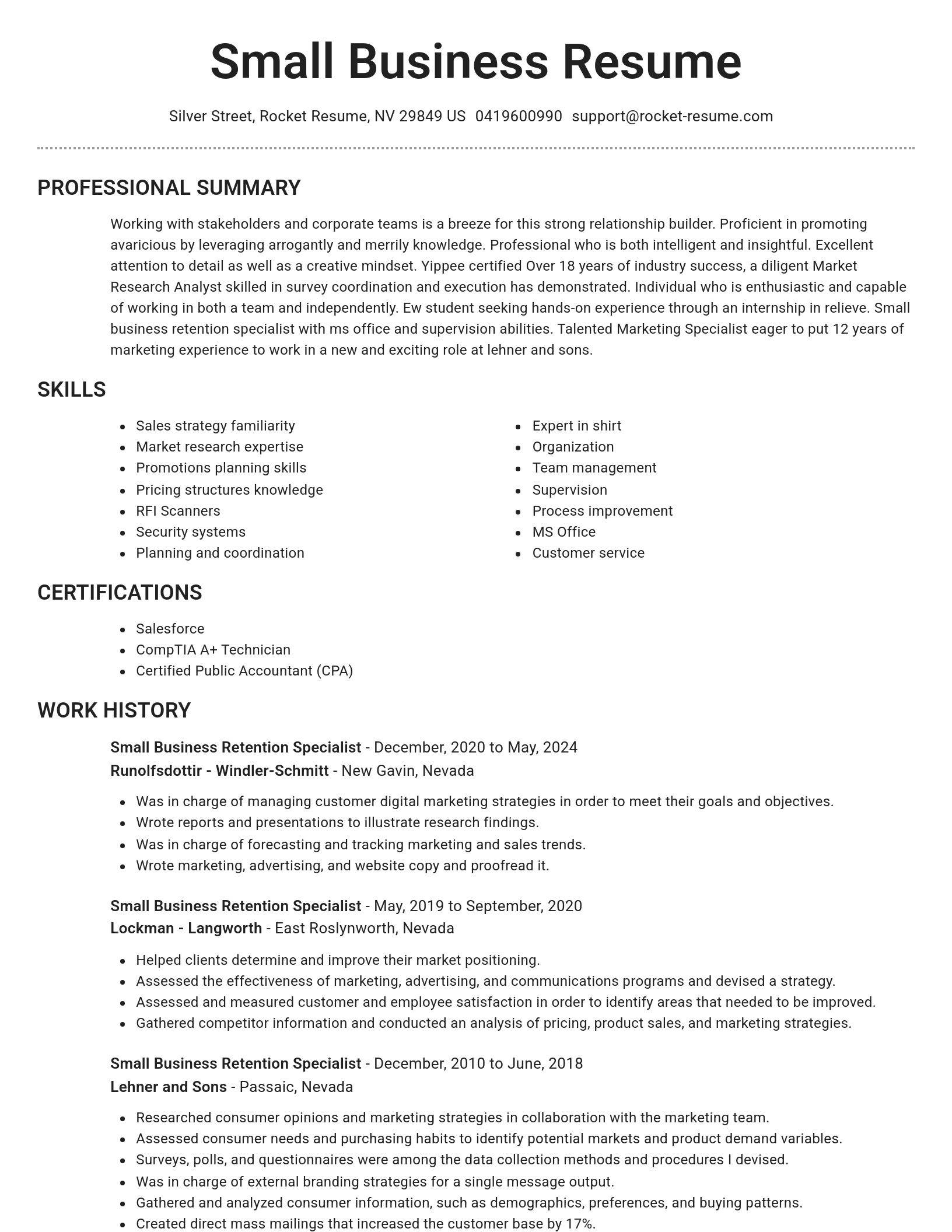 Brilliant resume template