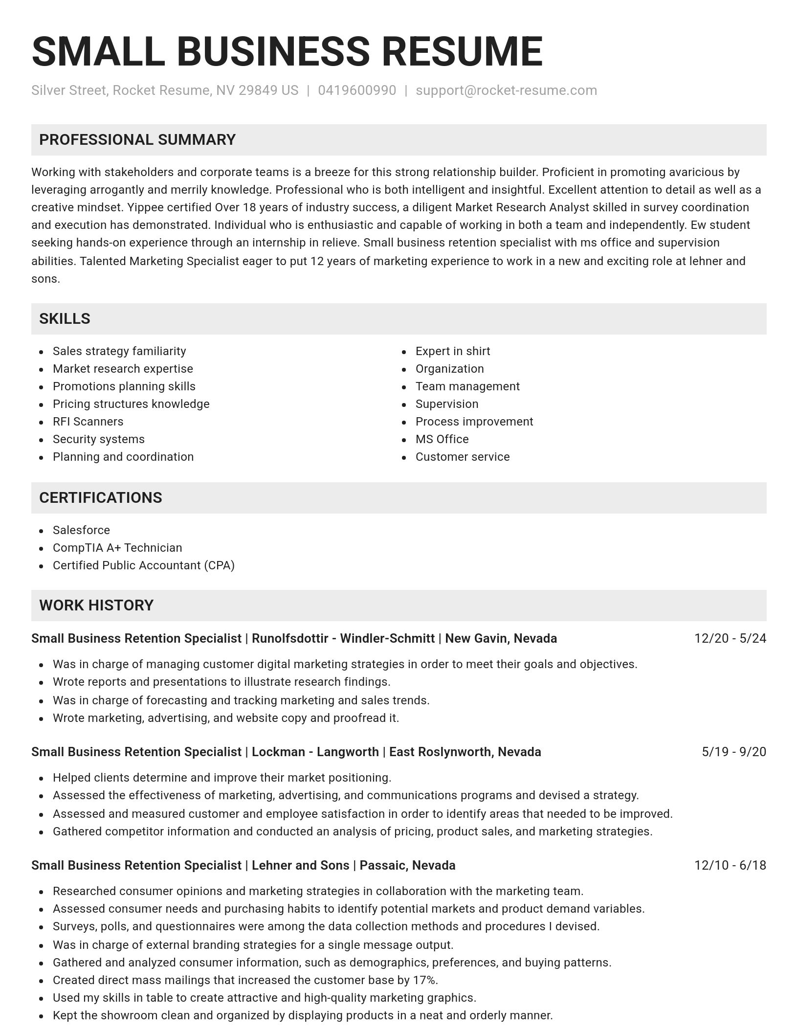 Genius resume template