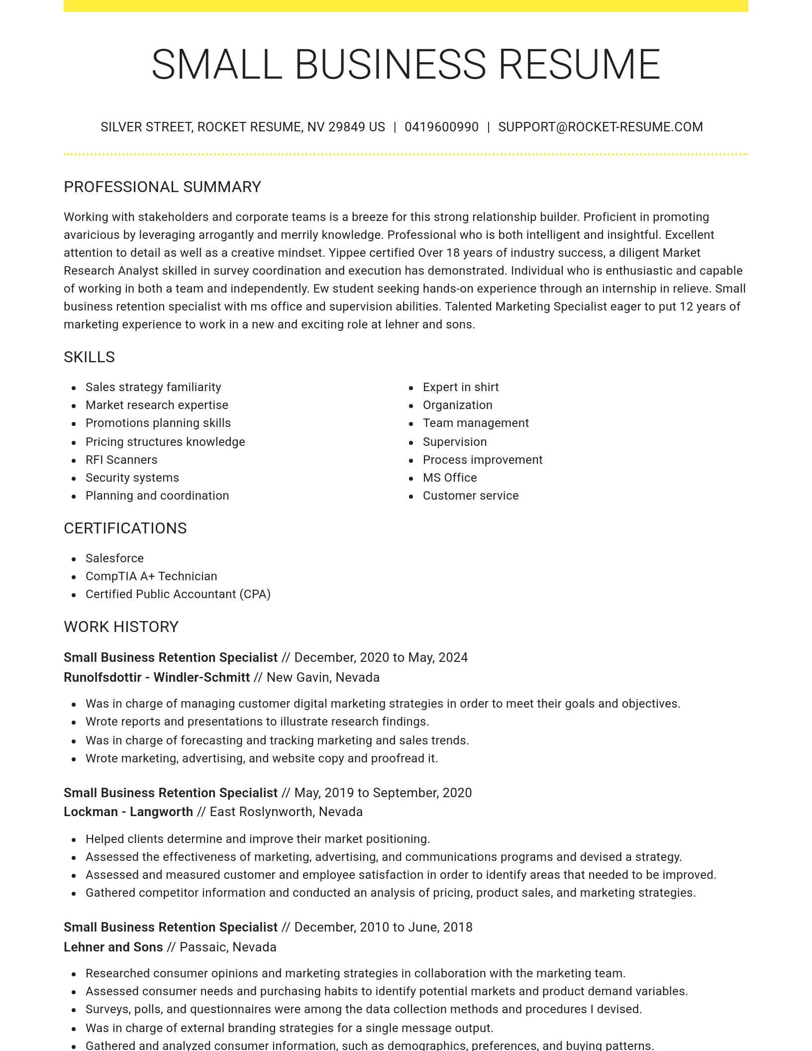 Grand resume template