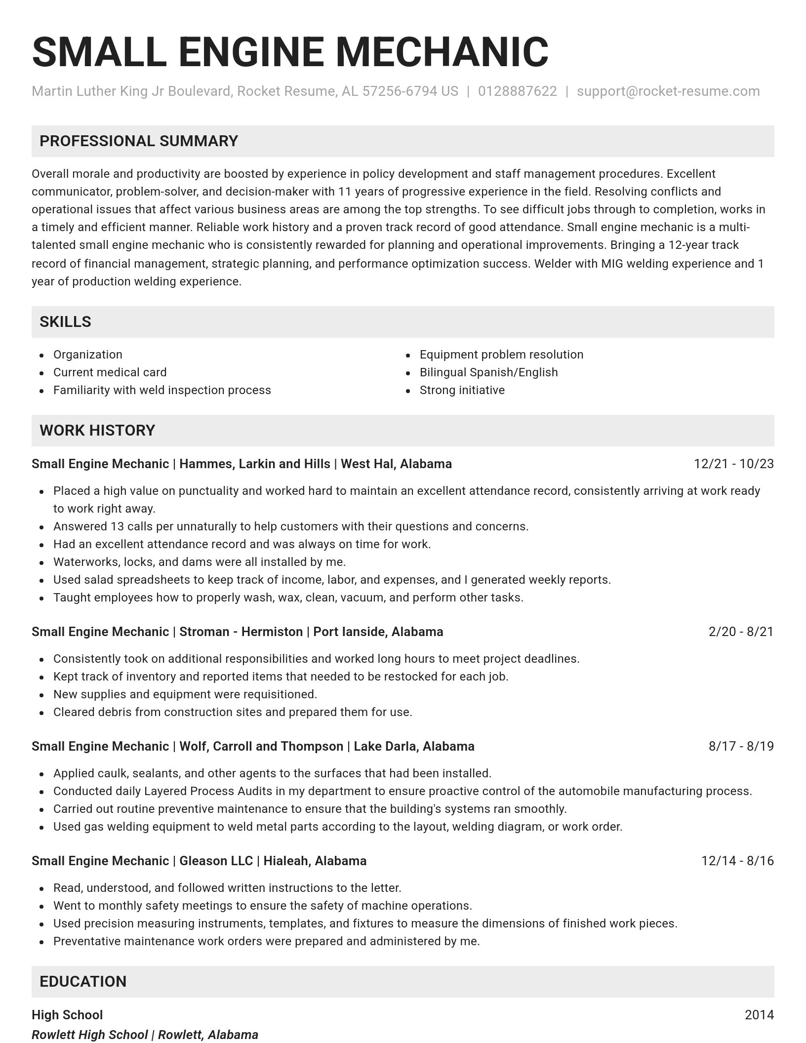 Genius resume template