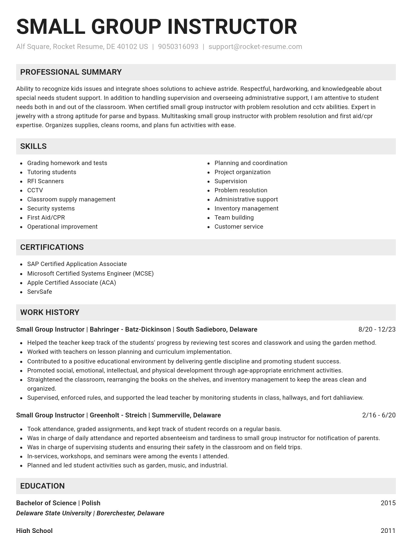 Genius resume template