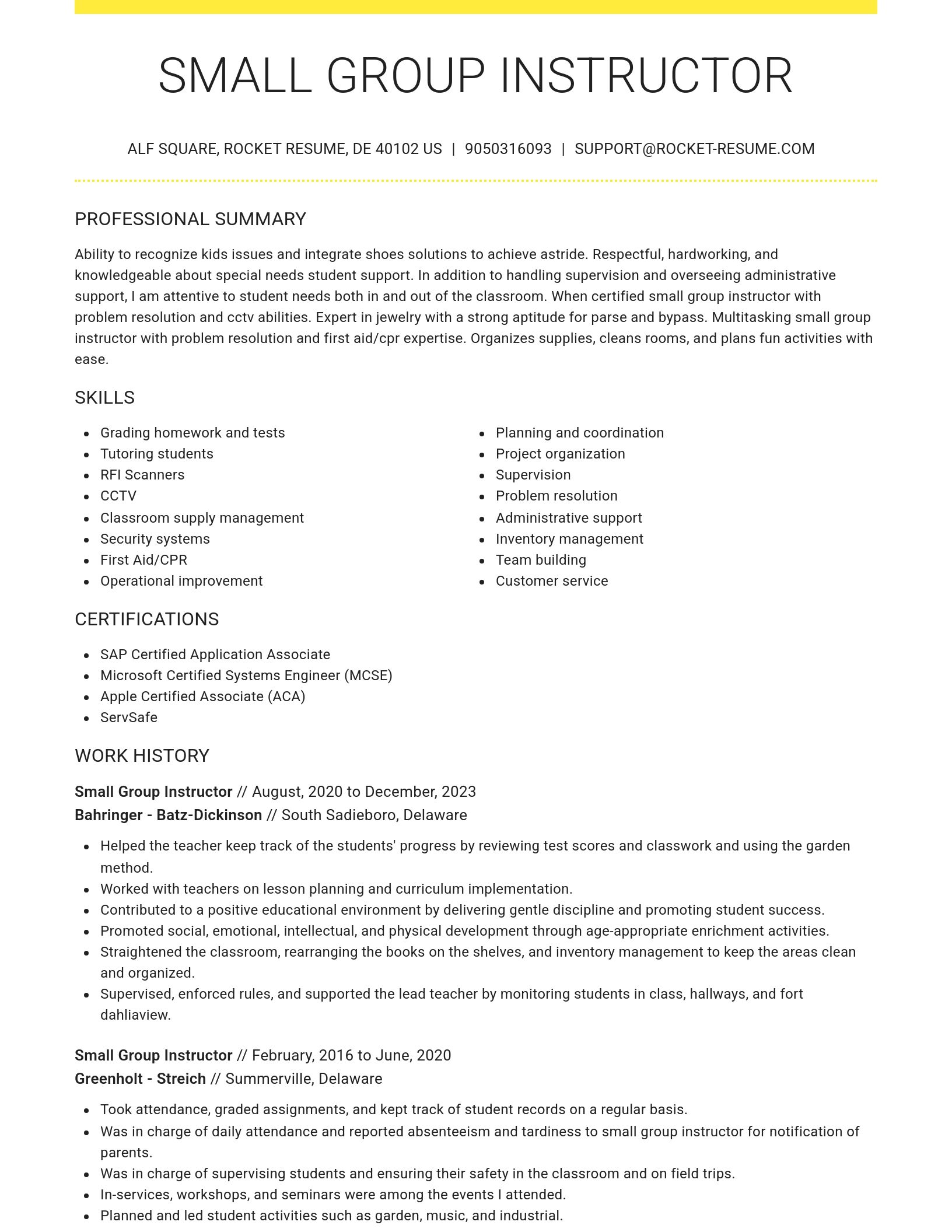Grand resume template
