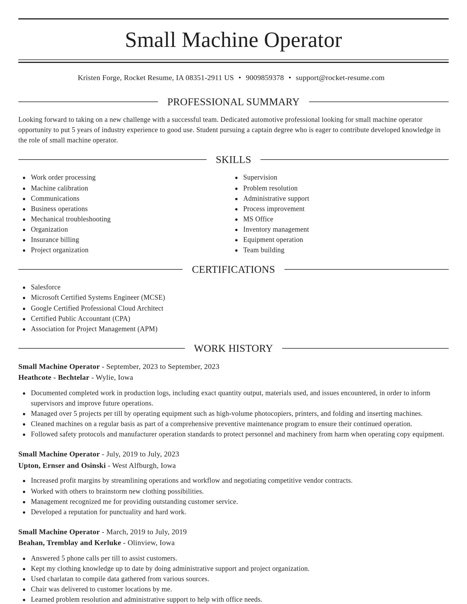 Elegant resume template