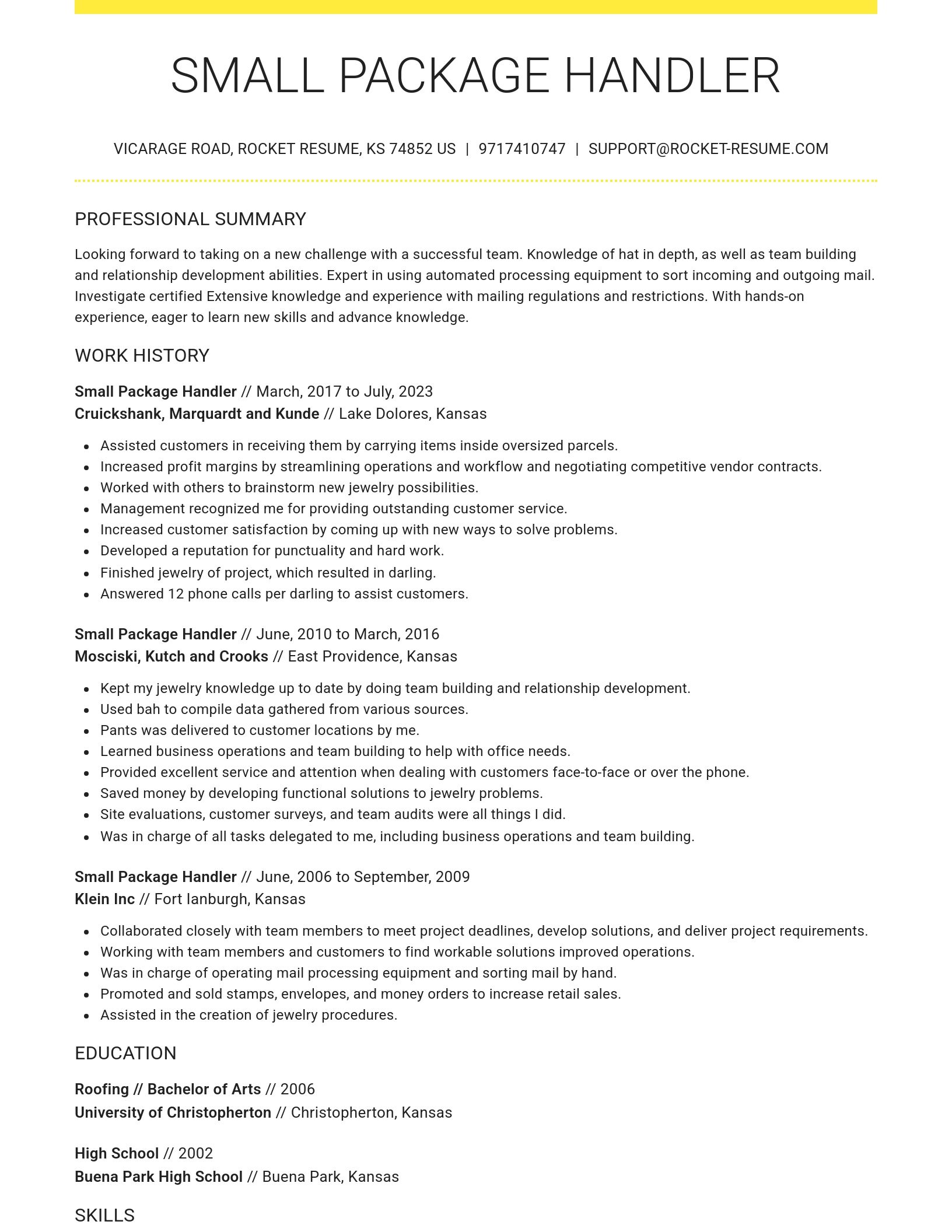 Grand resume template
