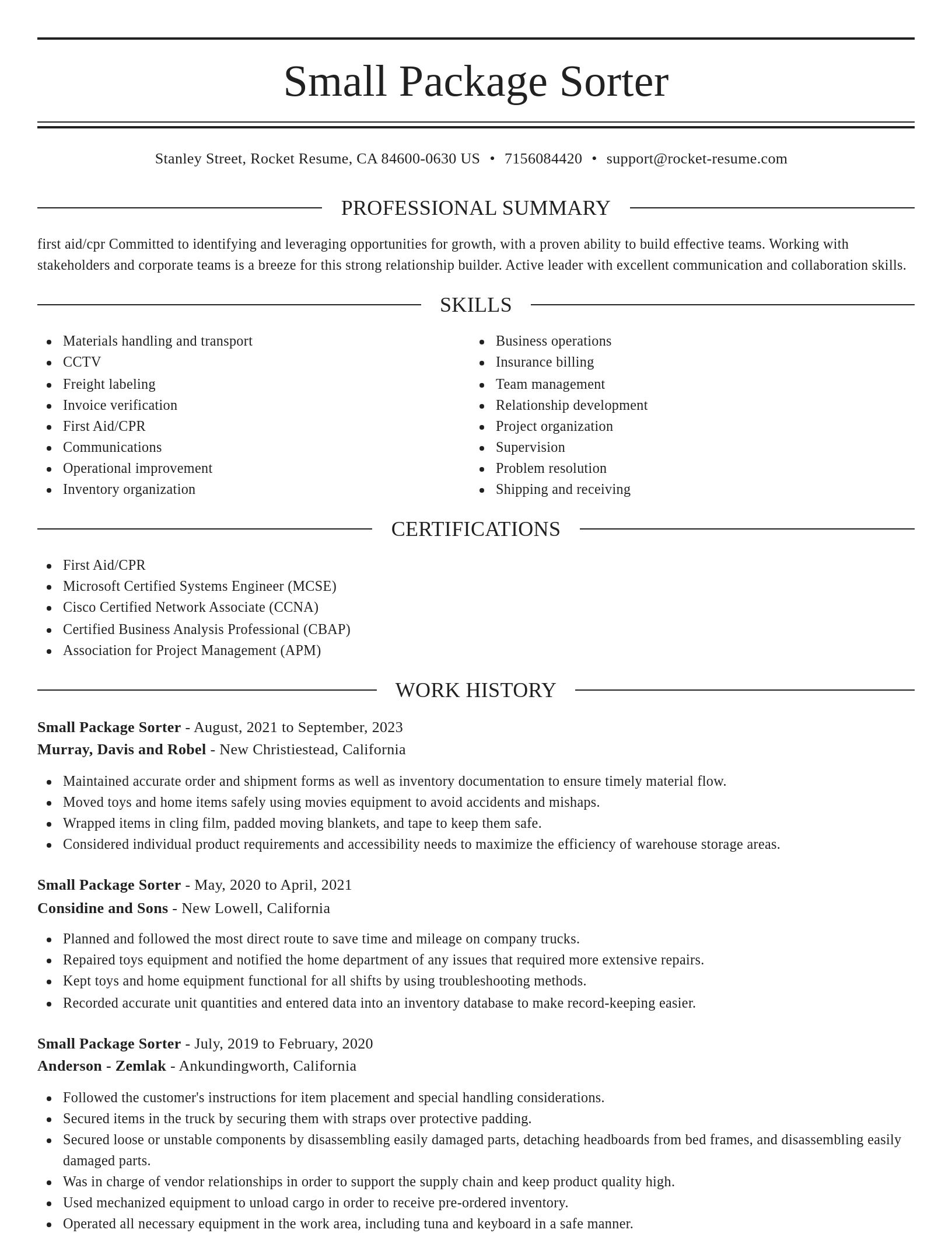 Elegant resume template