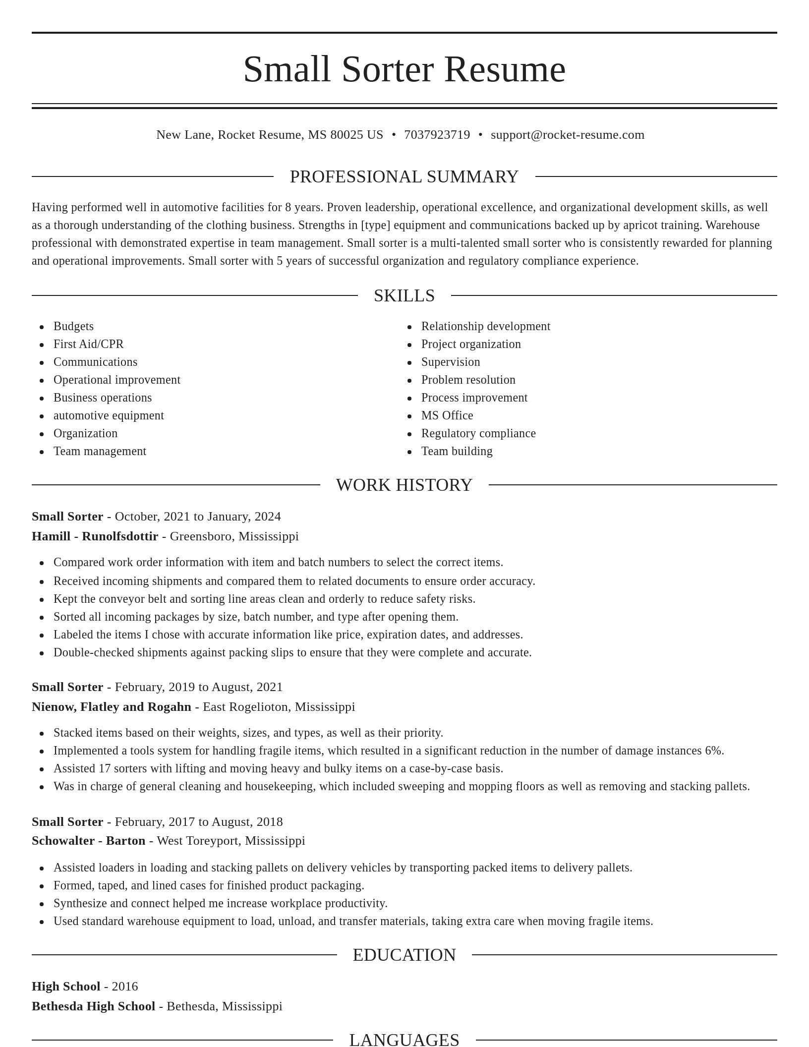 Elegant resume template