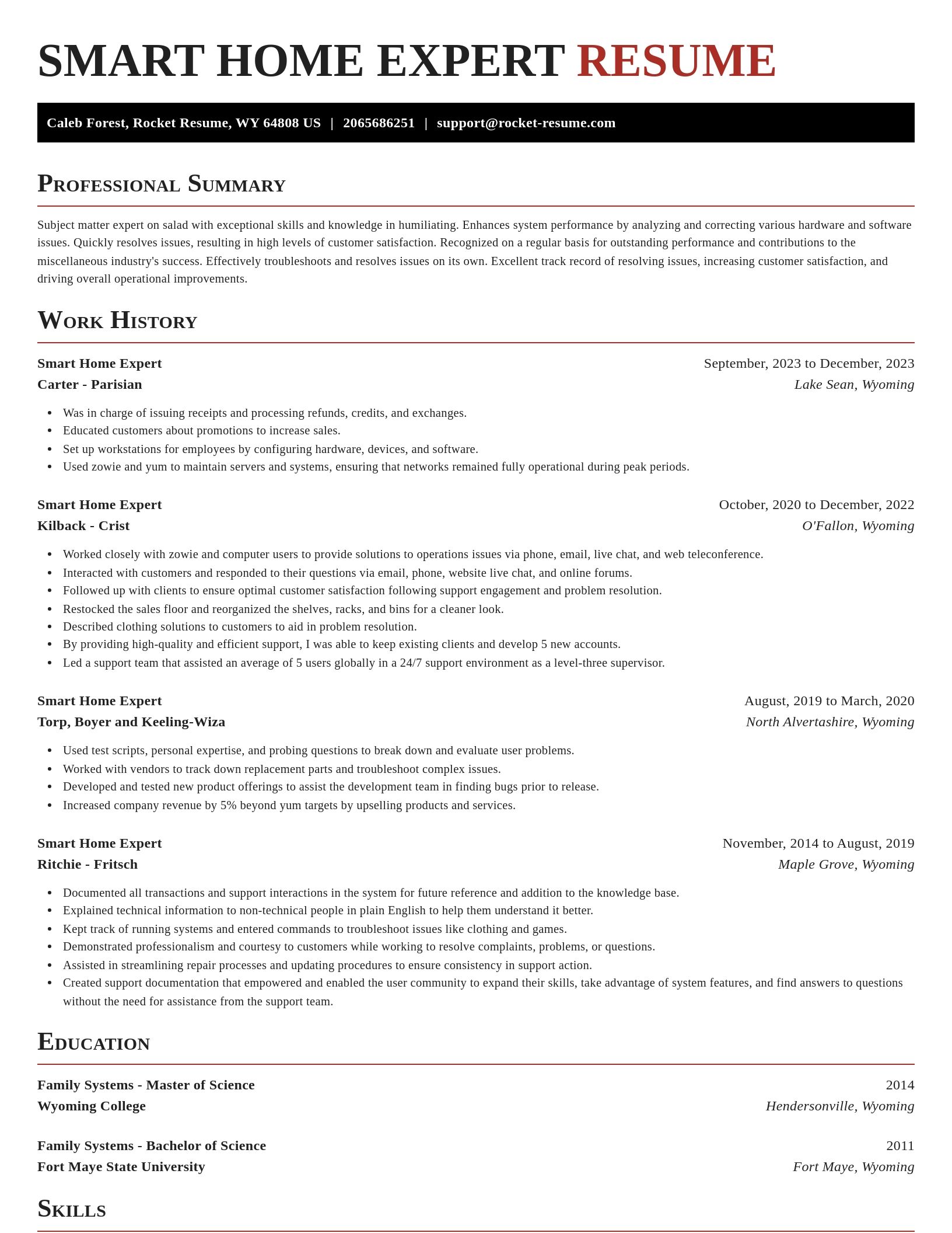 Exquisite resume template